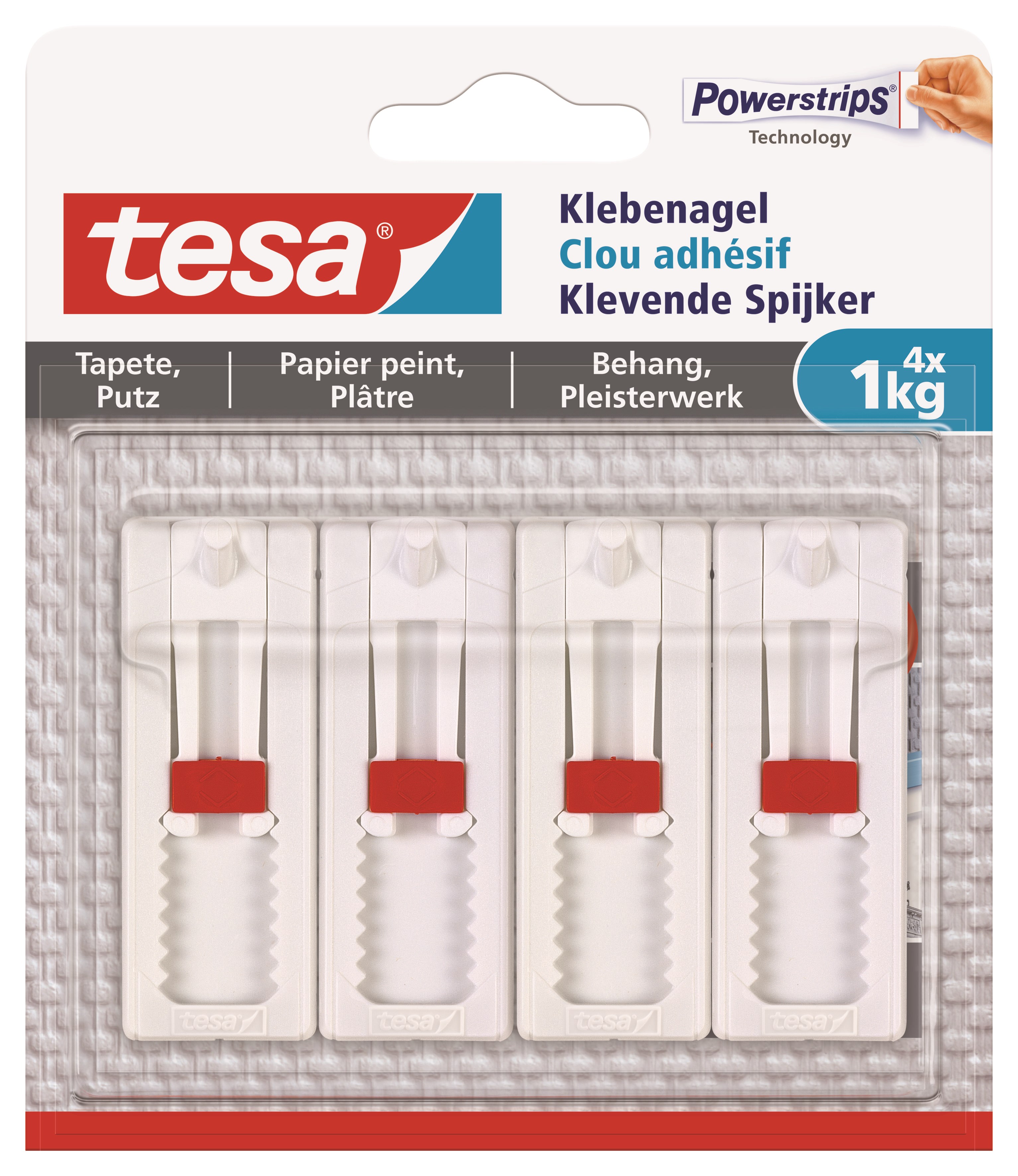 Tesa Adhesive Nail Adjustable 1kg Wallpaper - Kleiderbuegel Und Haken