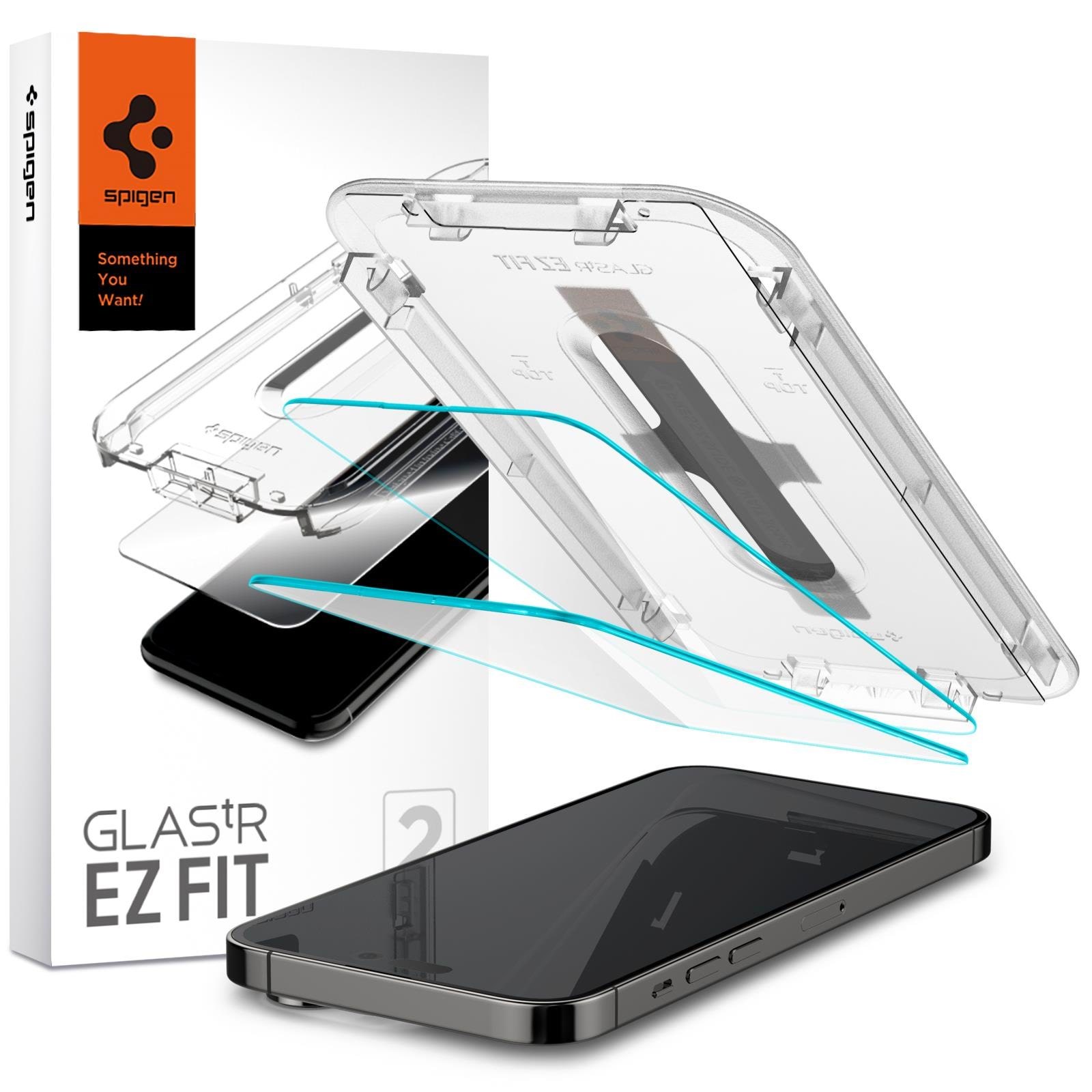 Spigen Glass tR EZ Fit 2 Pack - Transparency Sensor Protection - Iphone 14 Pro Max - Handys Schutzfolie