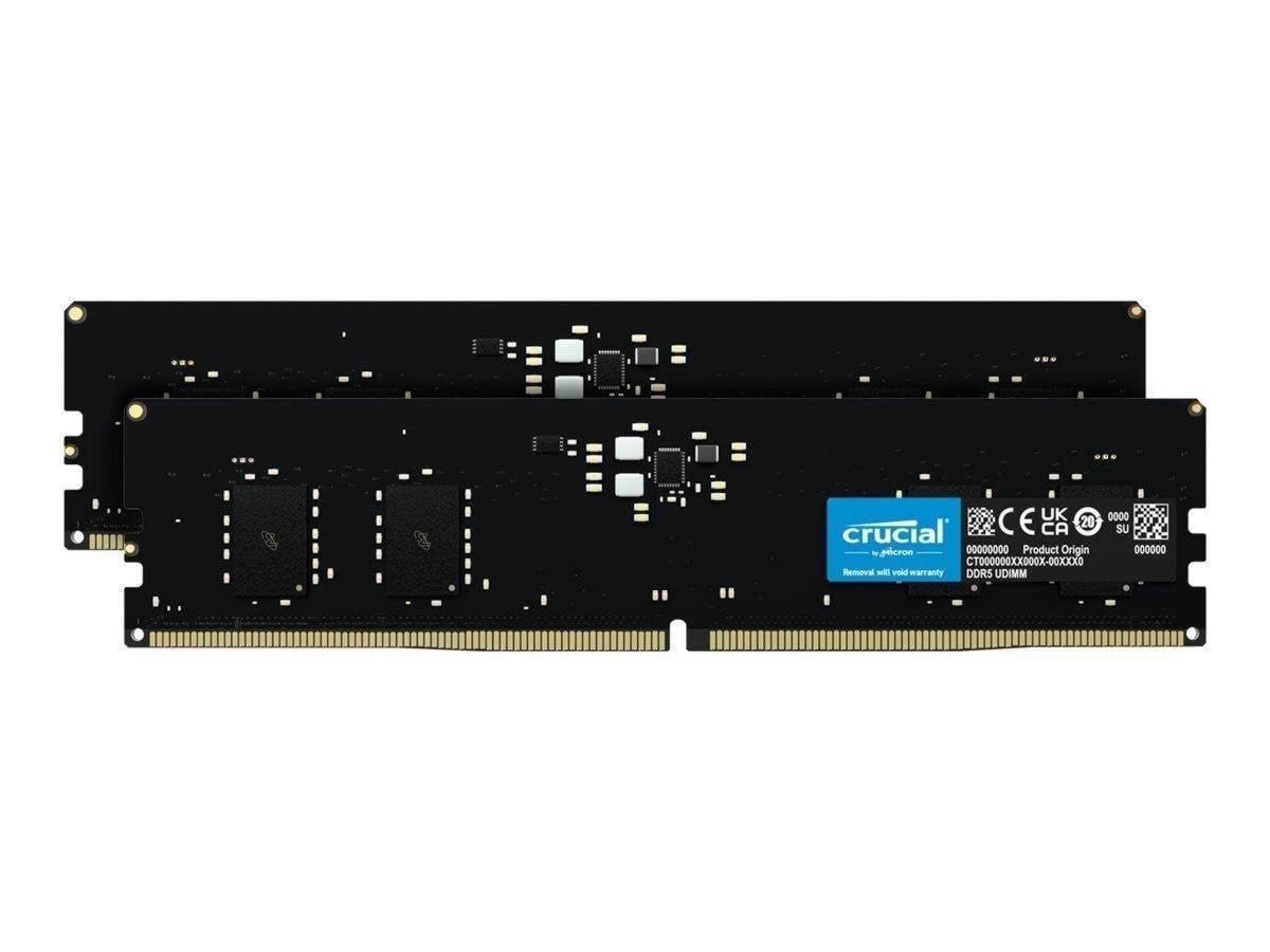 Crucial Udimm Ddr5-5600 - 64gb - Cl46 - Dual Channel (2 Pcs) - Amd Expo & Intel Xmp - Schwarz - Ram