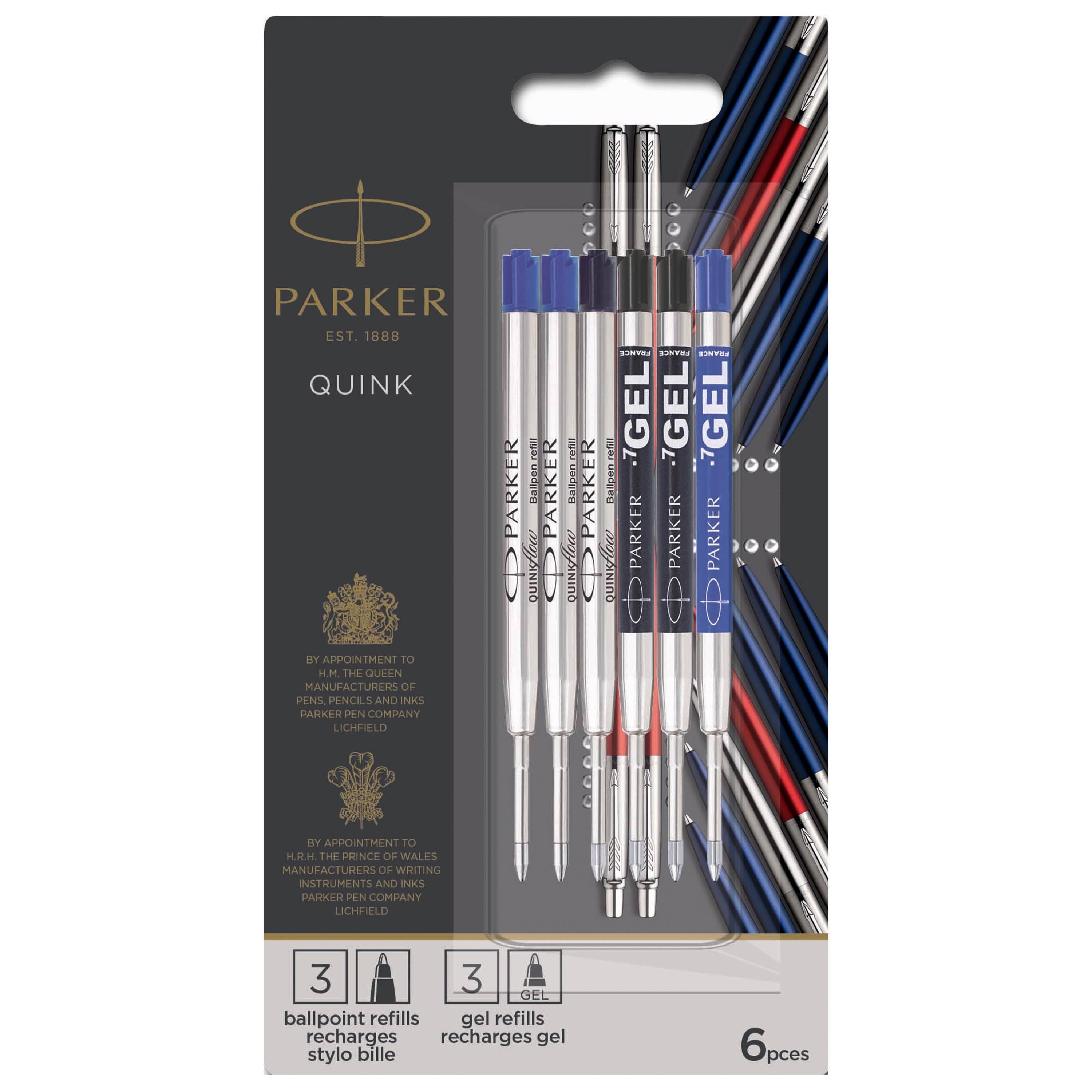 Parker Jotter London Nachfüllminen im Discovery Pack: 3quinkflow-nachfüllminen Für Kugelschreiber Und 3quink-nachfüllminen Mit Geltinte - Utensilien 