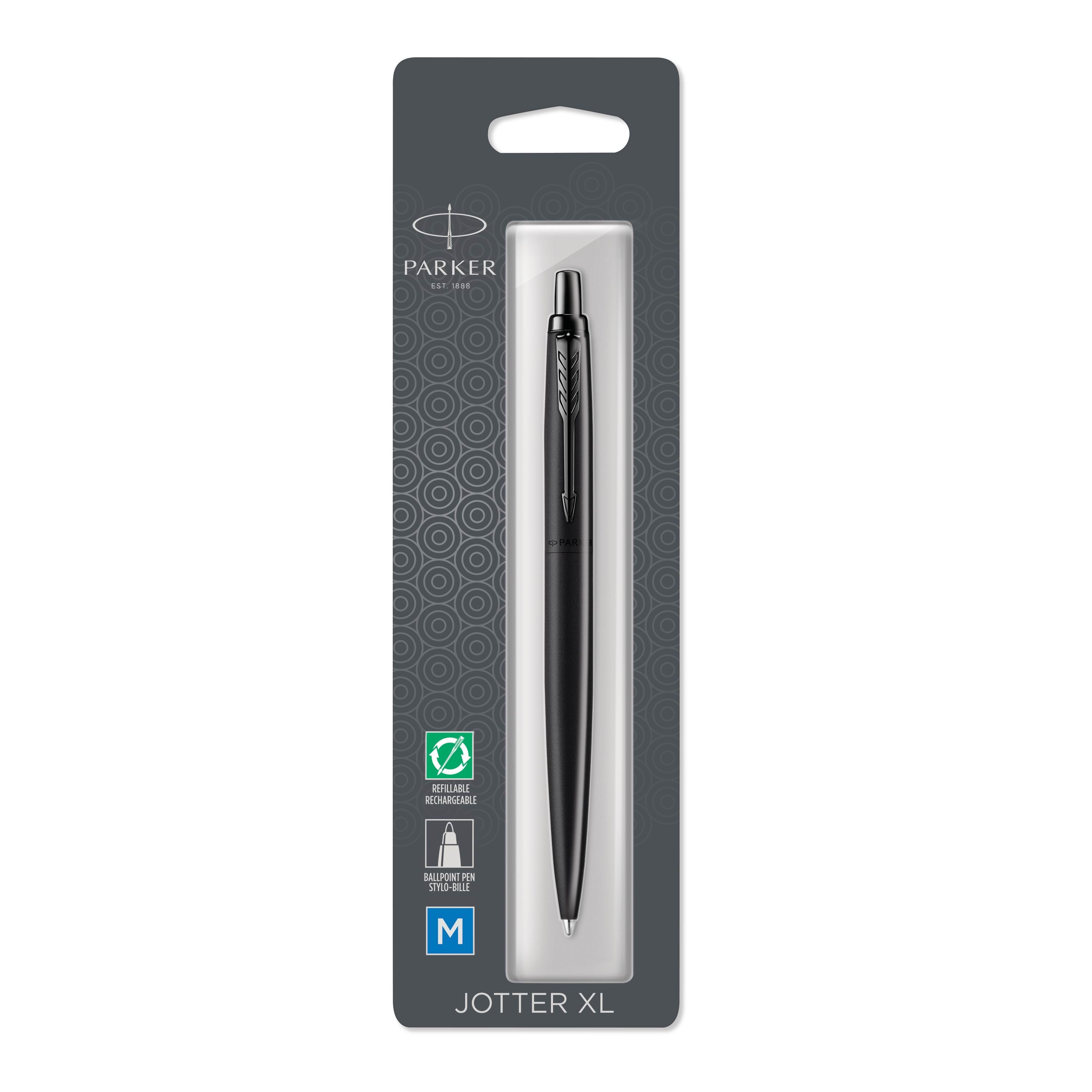 Parker Jotter XL Kugelschreiber | Monochrome Mattschwarz | Mittlere Stiftspitze | Blaue Tinte - Utensilien Zum Schreiben Und Zeichnen 2122757