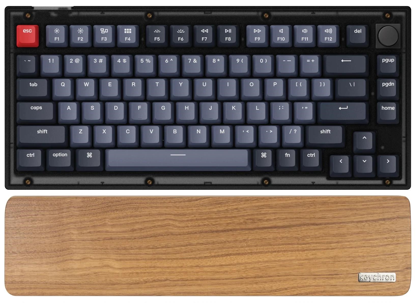 Keychron Walnut Wood Palmrest For V1 / Q9 - Handgelenkstütze - Braun - Tastaturen