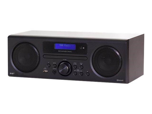 Scansonic Da310 Dab+ m. CD &Bluetooth - Dab/dab+/FM - Black - Micro Mini Systeme