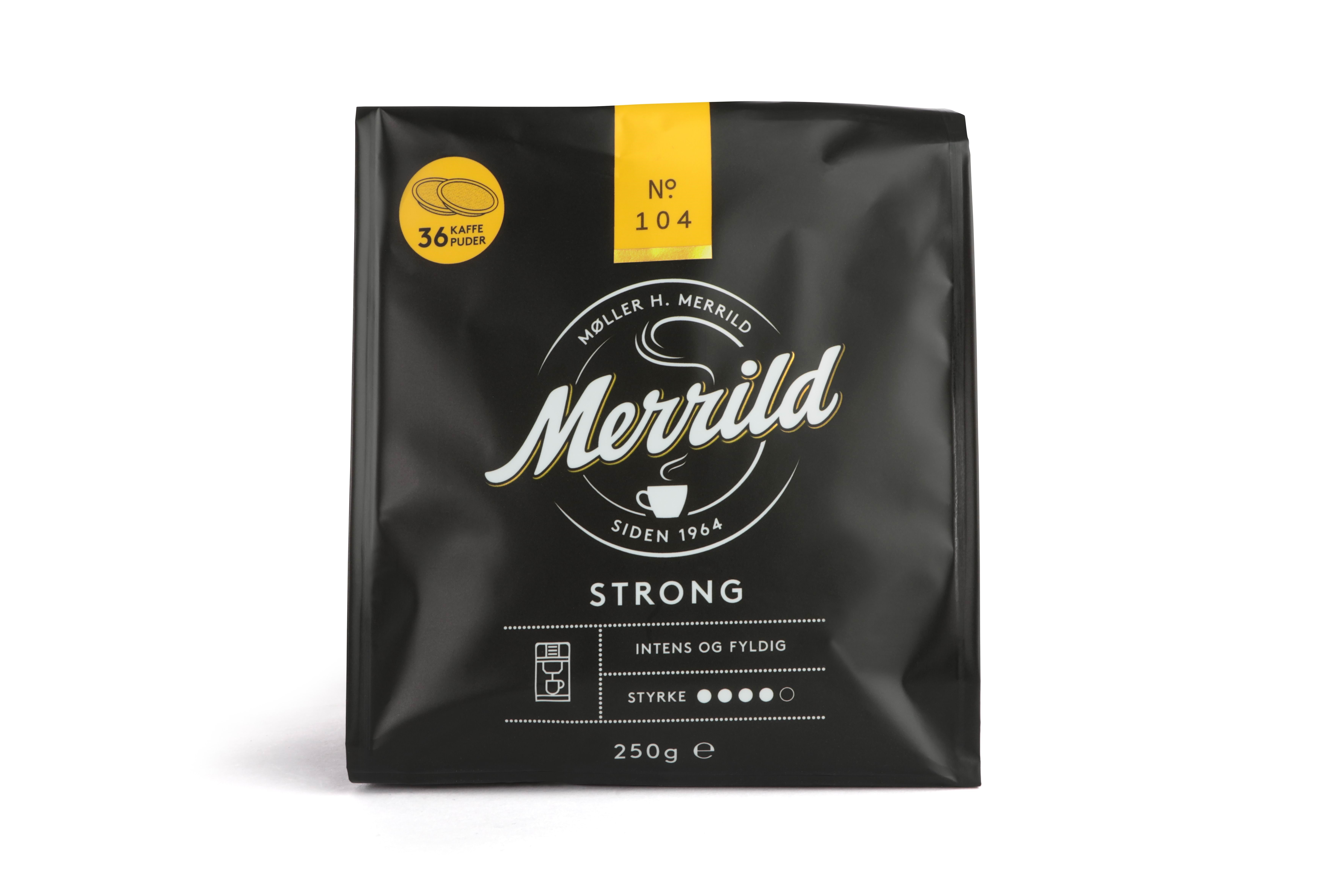 Merrild No. 104 - Dunkle Röstung - 36 Kaffeepads - Kaffeezubereitung