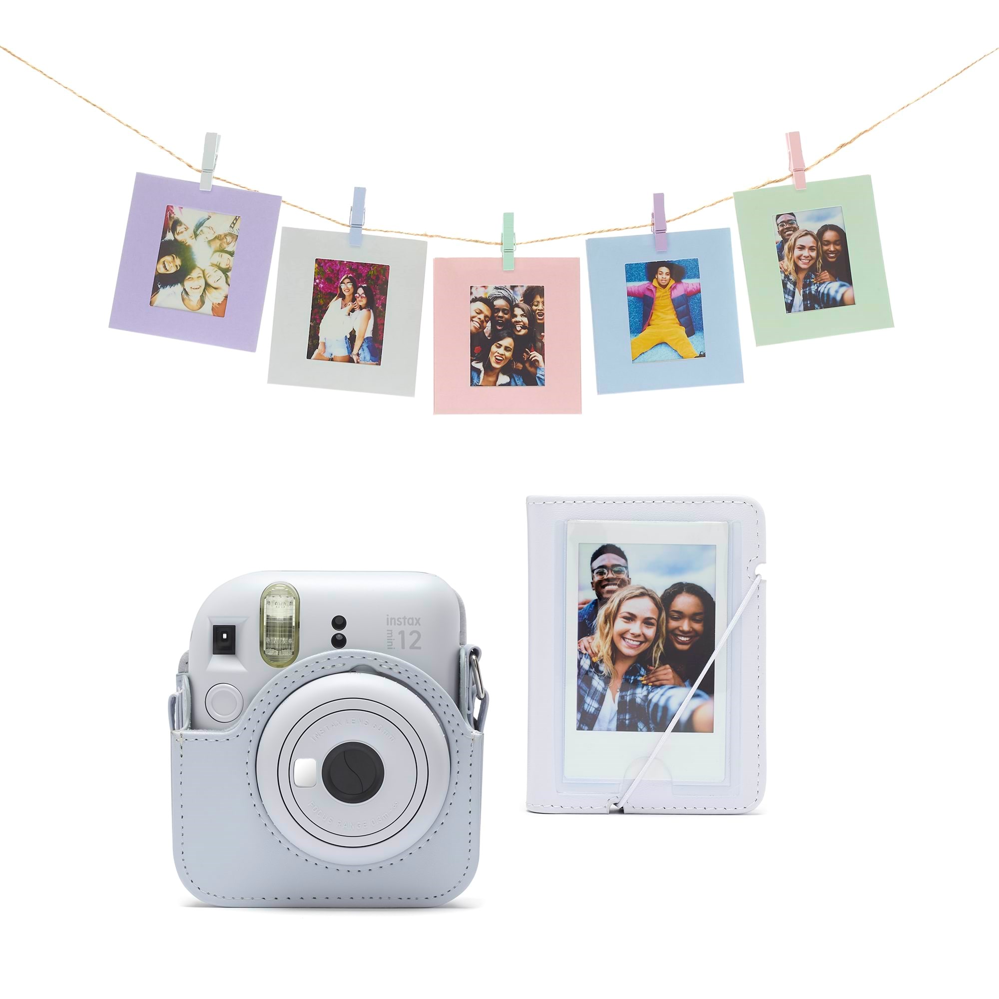 Fujifilm Instax Mini 12 Accessory Kit - Clay White - Foto Video Zubehoer