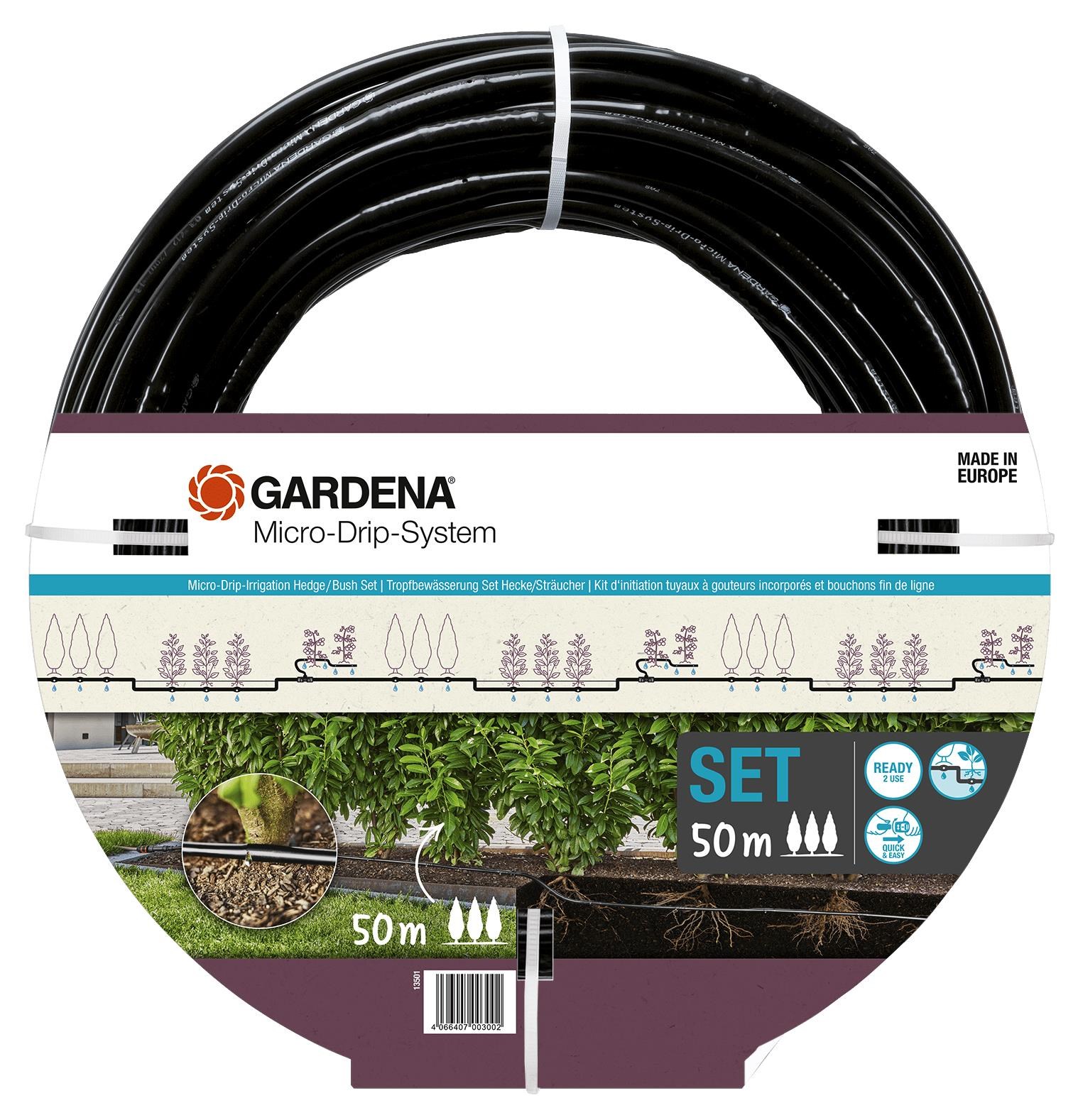 Gardena Tropfbewässerung Set Hecken/büsche (50 m) - Gartenbewaesserung 13501-20