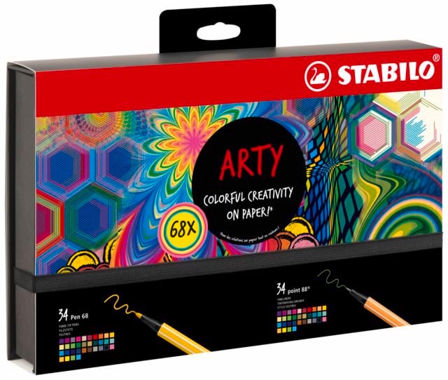 Stabilo Arty Creative Set 68 Pens Point 88 & Pen 68 34 of Each - Hobby Zubehoer 204096