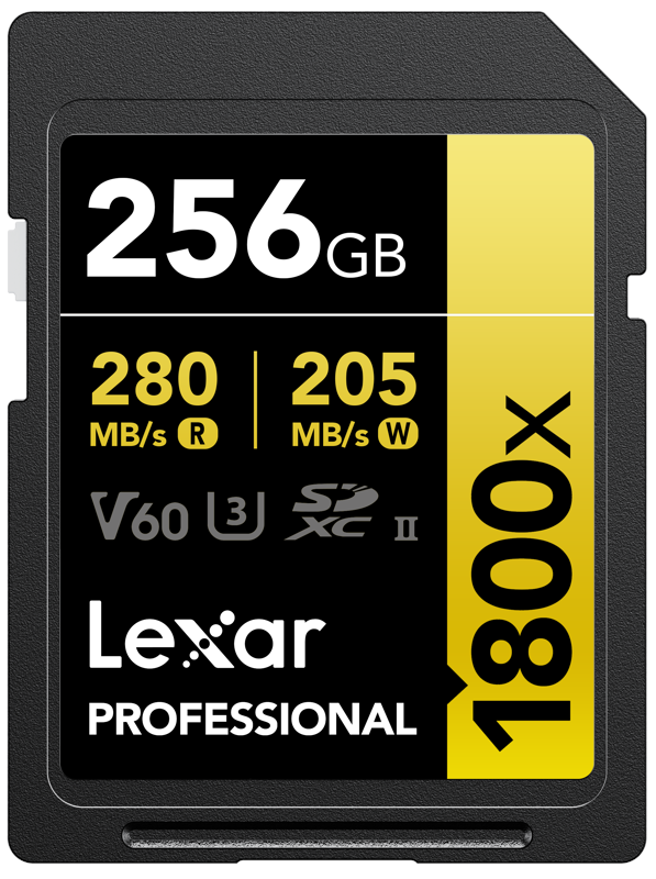 Lexar Professional Gold 1800x SD - 280mb/s - 256gb - Speicherkarten Lsd1800256g-bnnng