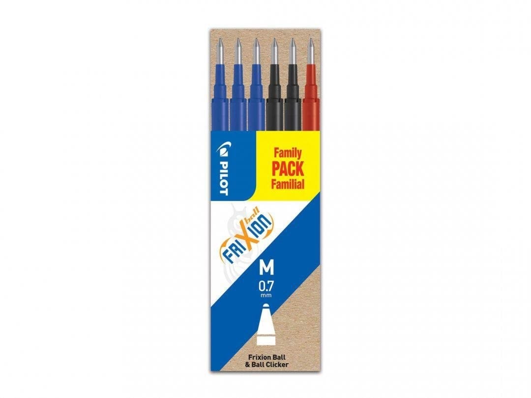 Pilot Pen Pilot Frixion - Refill - Black Red Blue (Pack of 6) - Utensilien Zum Schreiben Und Zeichnen