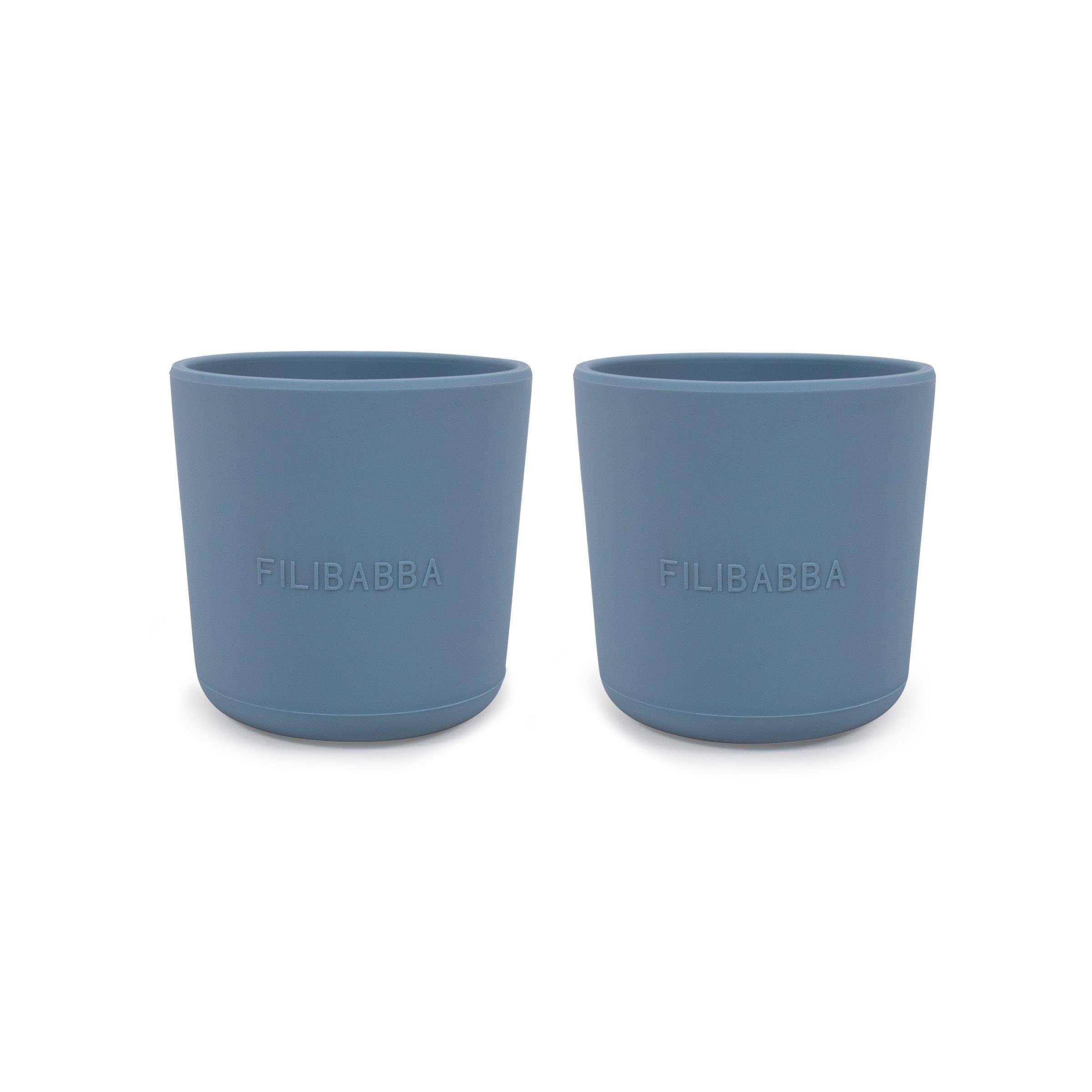 Filibabba Silicone Cup 2-pack - Powder Blue - Babypflege