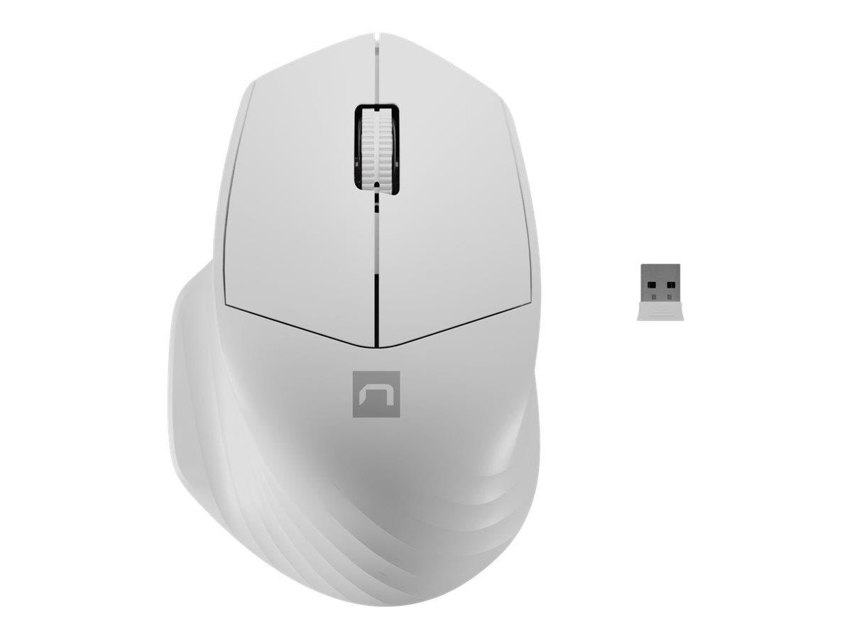 Natec Siskin 2 - Mouse - 2.4 Ghz Bluetooth 5.0 - White - Maus (Weiß) Nmy-1972
