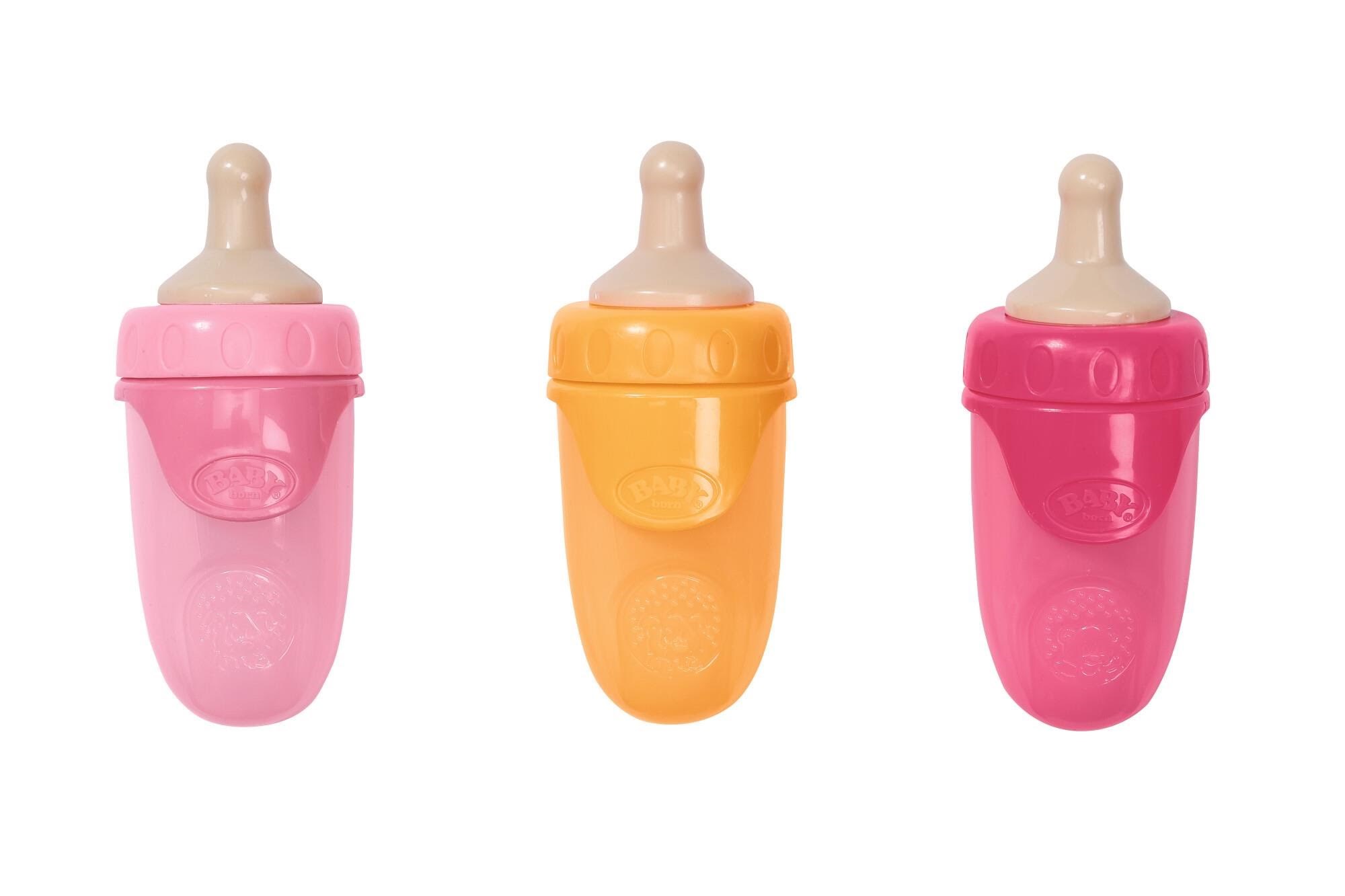Baby Born Bottle w Cap 3 Asst 43cm. 1pcs - Puppen Zubehoer 832509