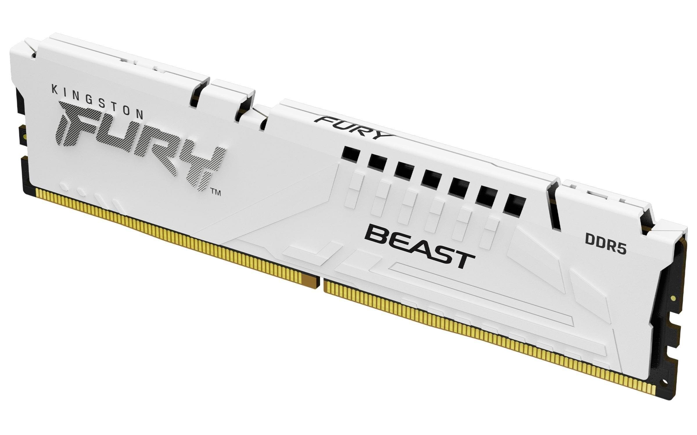 Kingston Fury Beast Ddr5-5600 - 32gb - Cl36 - Single Channel (1 Pcs) - Amd Expo & Intel Xmp - Weiß - Ram Kf556c36bwe-32