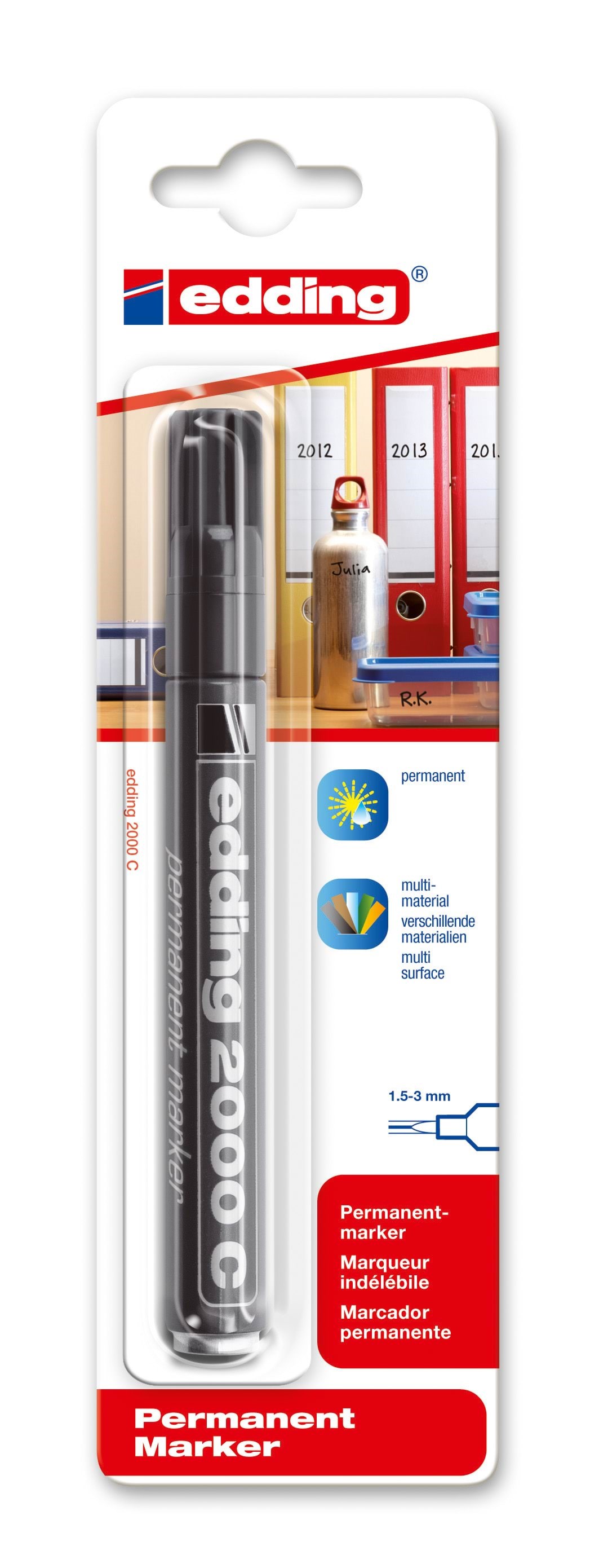 Edding E-2000 C Permanent Marker Black - Utensilien Zum Schreiben Und Zeichnen