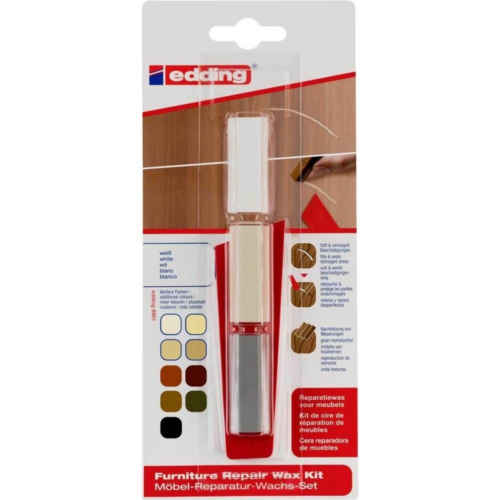 Edding E-8901 Furniture Repair Wax Kit White - Haus Garten