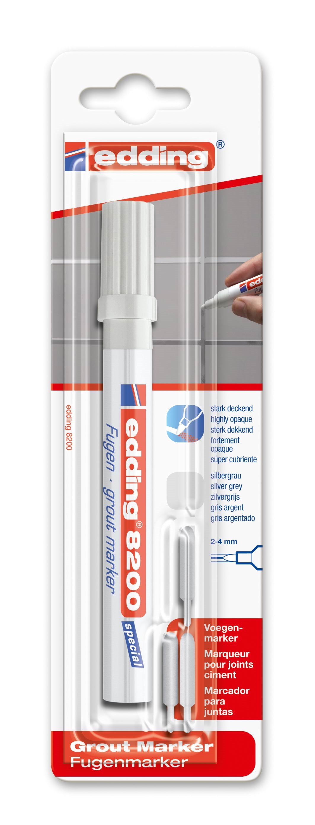 Edding E-8200 Grout Marker Grey - Haus Garten