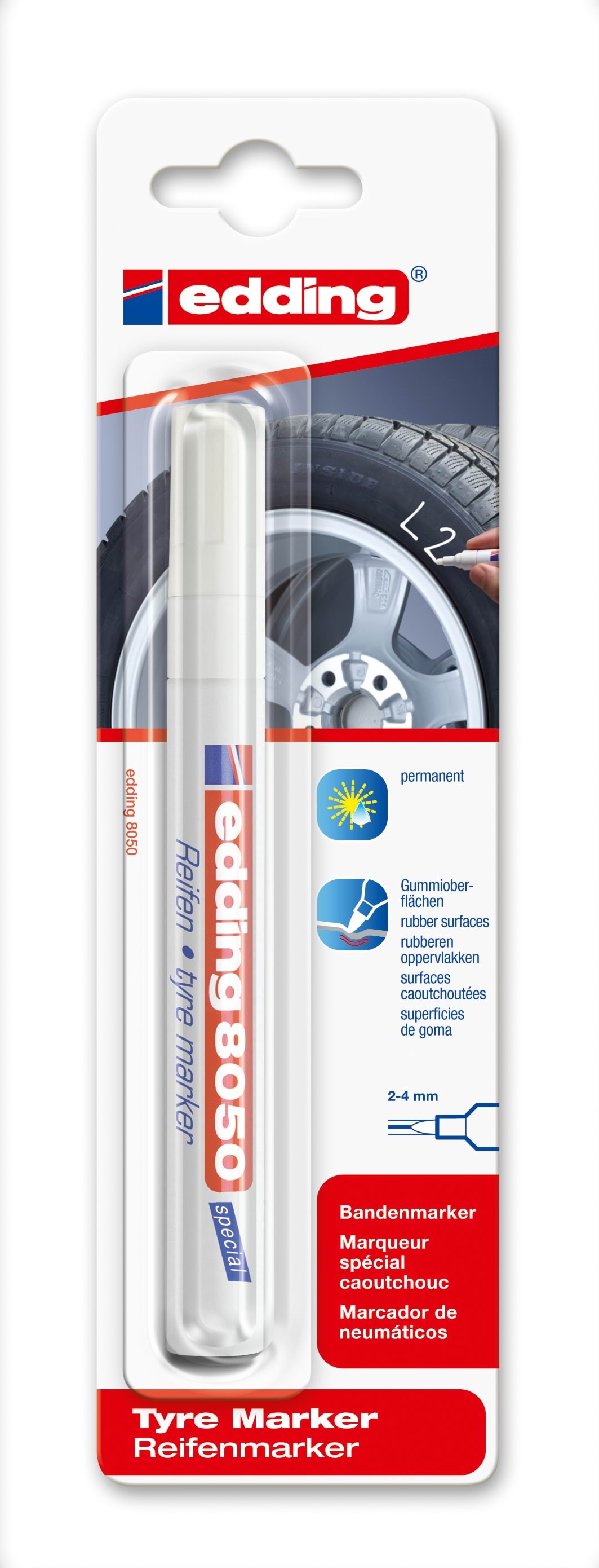 Edding E-8050 Tyre Marker White - Utensilien Zum Schreiben Und Zeichnen