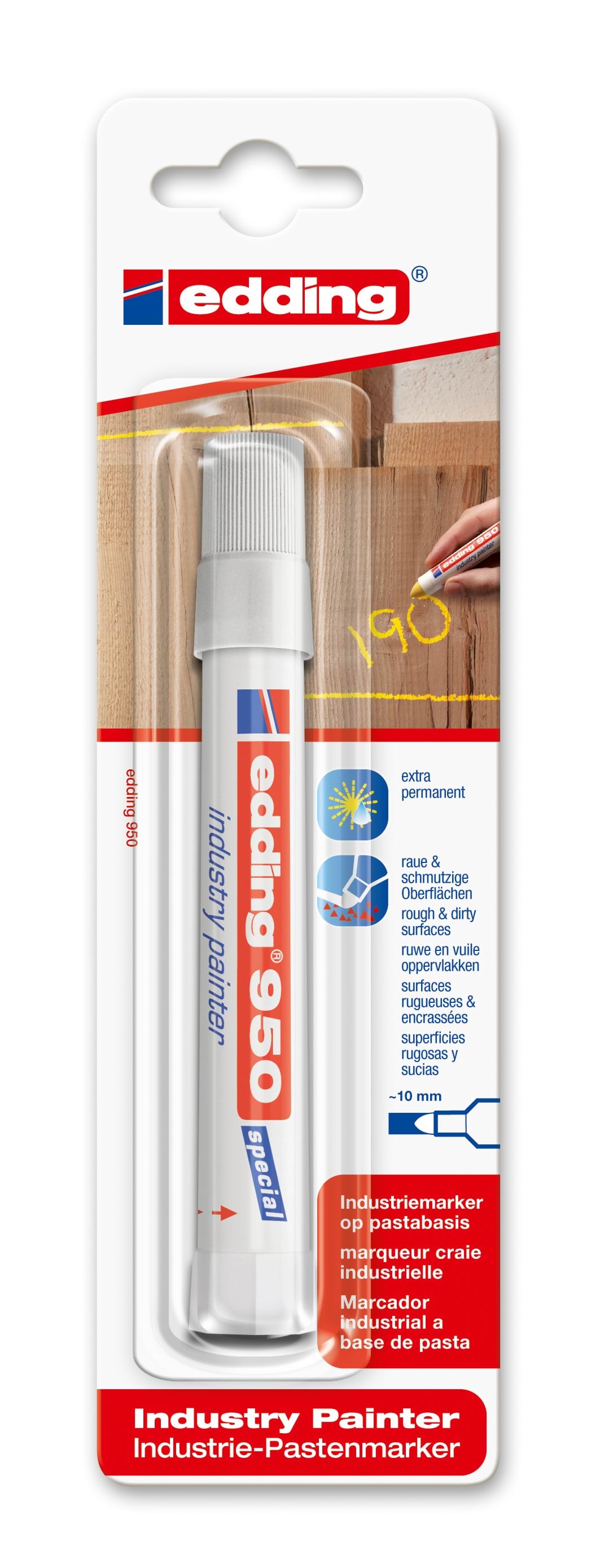 Edding E-950 Industry Painter Hvid - Utensilien Zum Schreiben Und Zeichnen 4-950-1-4049