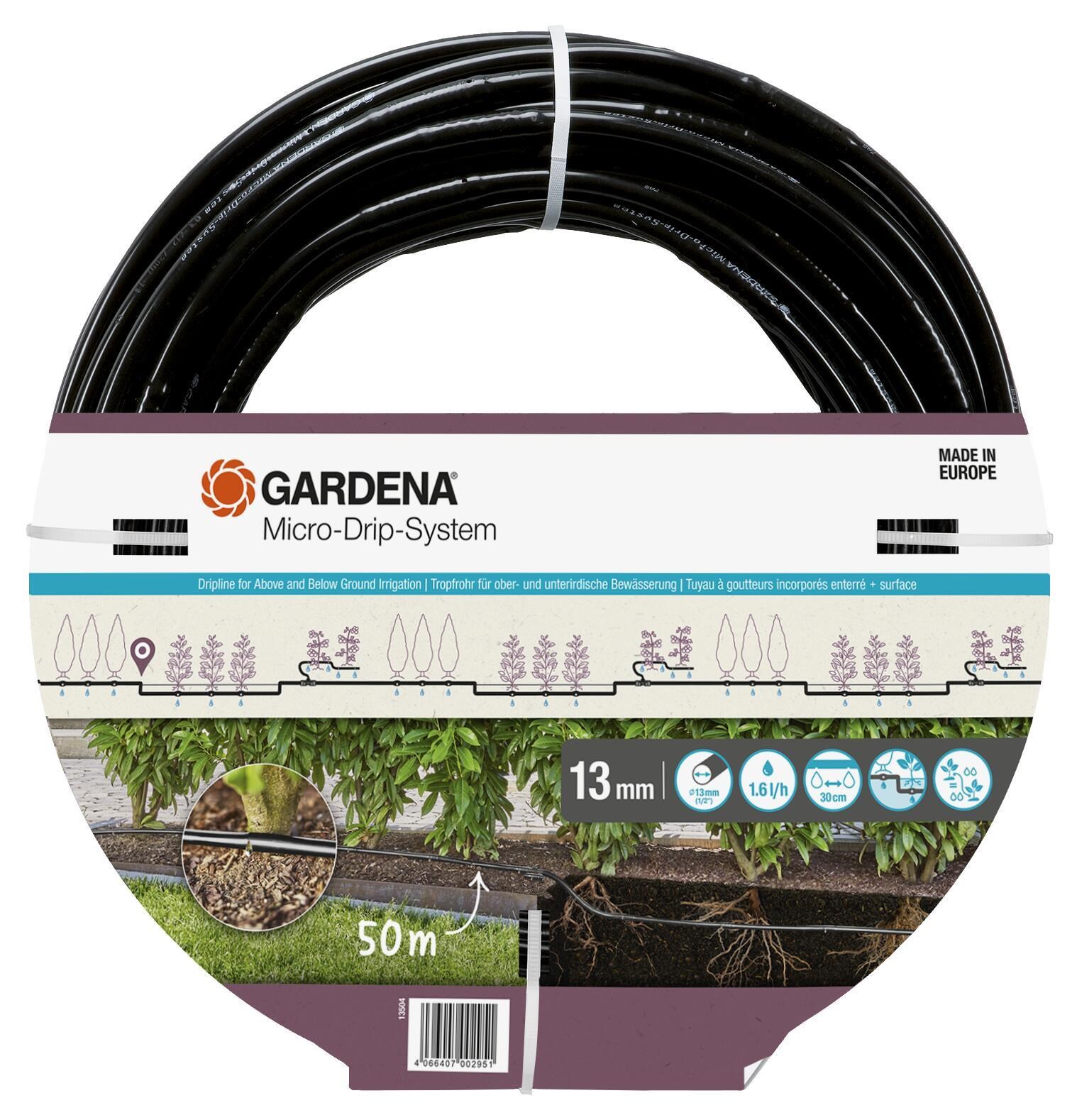 Gardena Ober- Und Unterirdisches Tropfrohr Für Büsche/hecken (50 m) - Gartenbewaesserung 13504-20