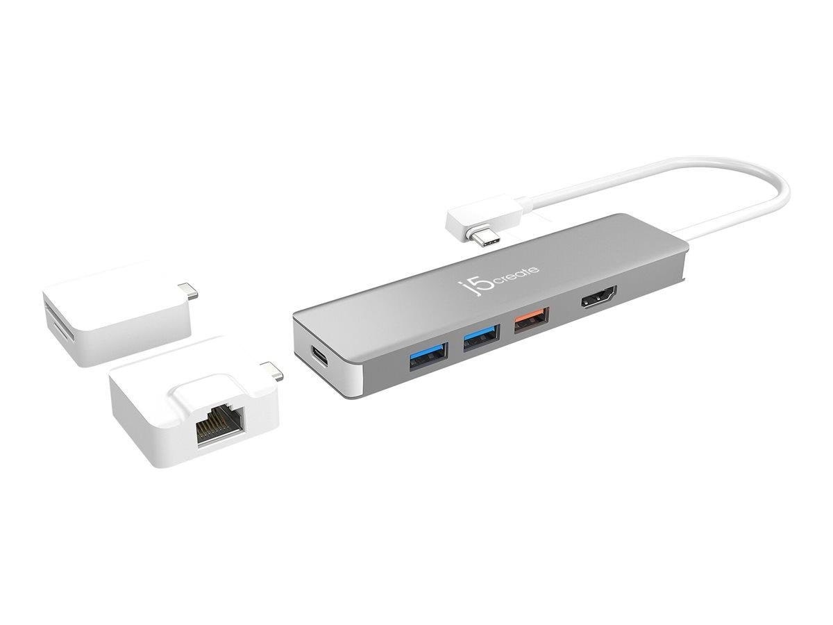 J5create Usb-c Modular Multi-adapter (Includes 2 Kits) - Dockingstationen Jcd375-n