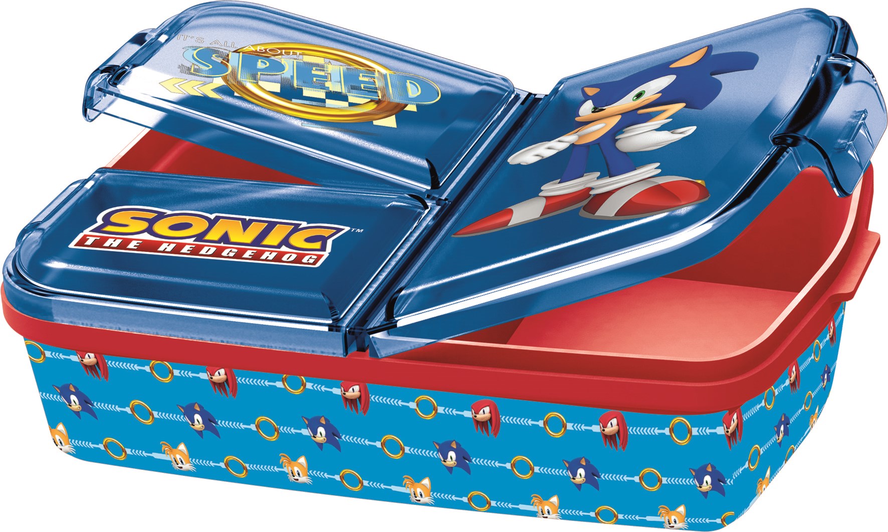 Euromic Sonic Multi Compartment Sandwich Box 18 x 13 cm New - Schul Zubehoer