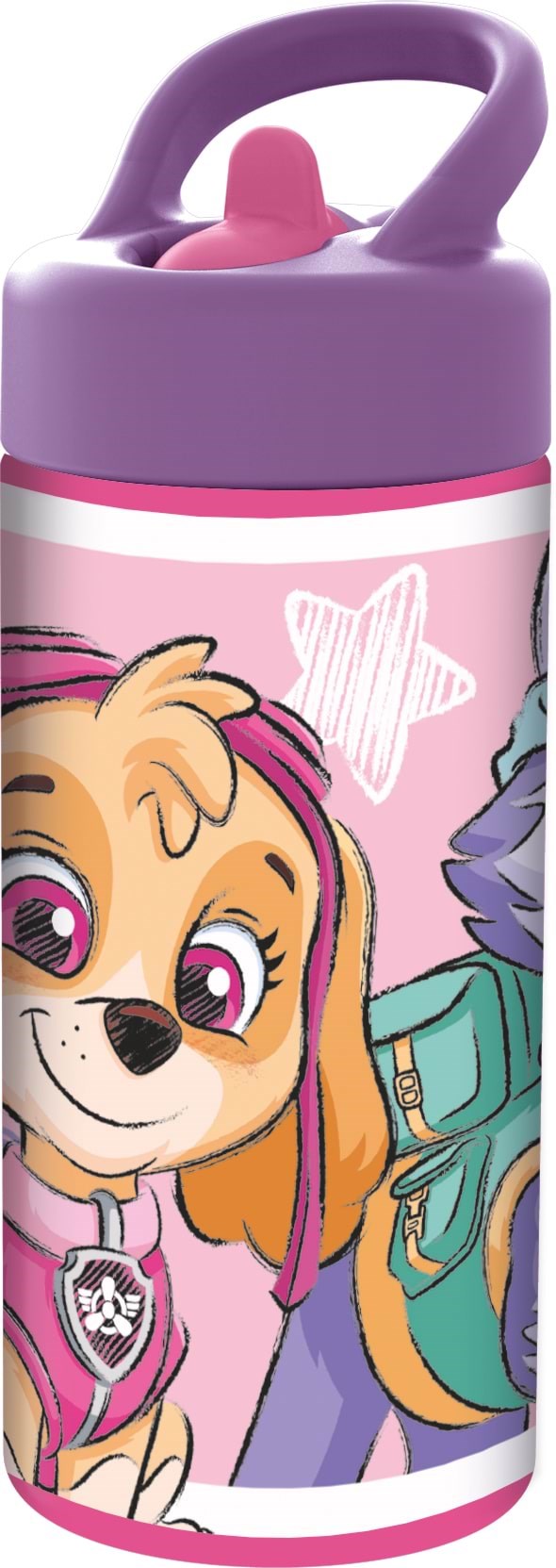 Euromic Paw Patrol Girl Sipper Water Bottle 410ml - New - Schul Zubehoer 088808718-74531