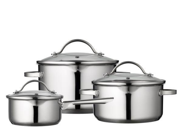 Funktion Pot Set With Lid 6 Pieces 18/8 Steel - Toepfe