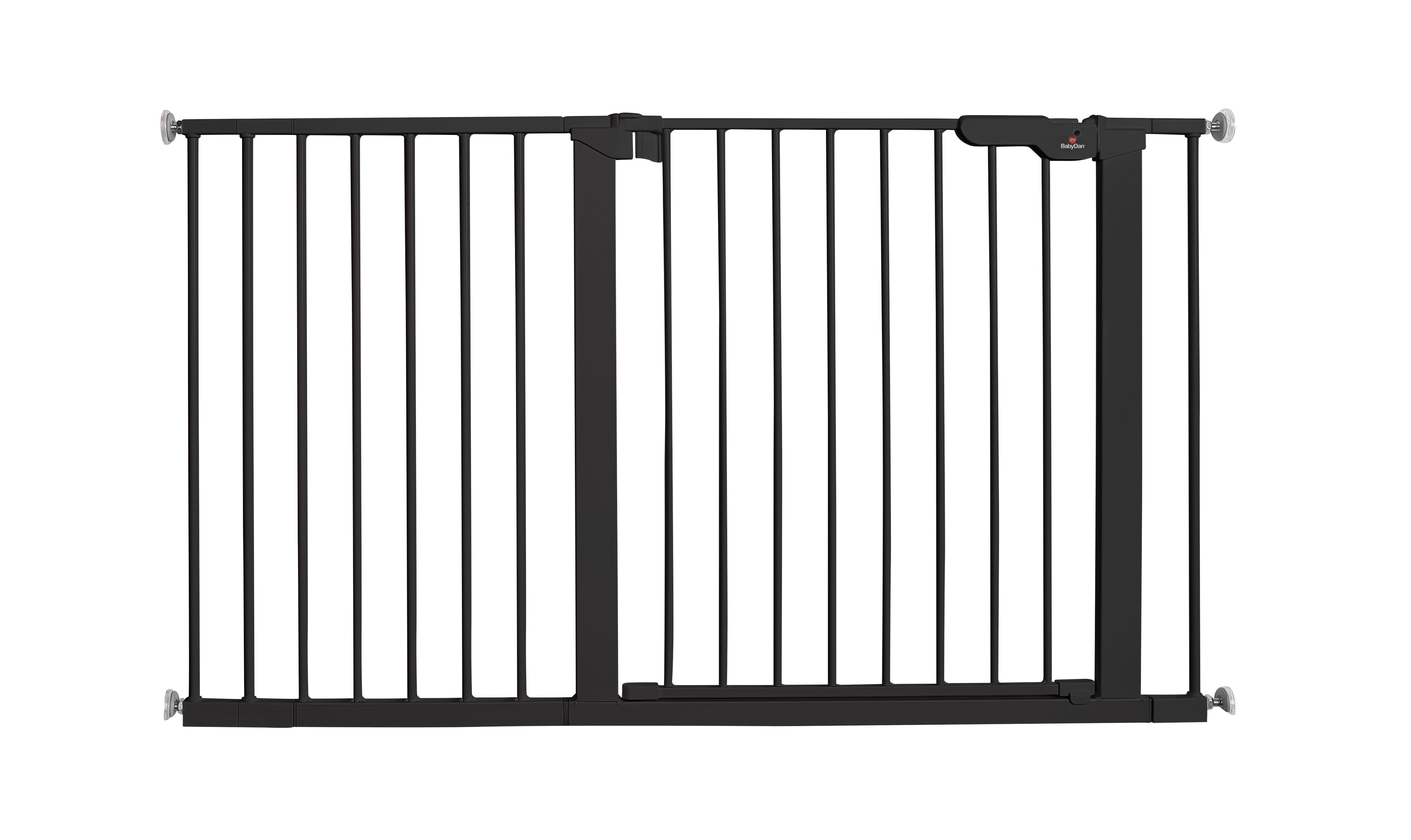 Babydan Premier Safety Gate Extra Wide Black 126-132.2 cm - Babypflege