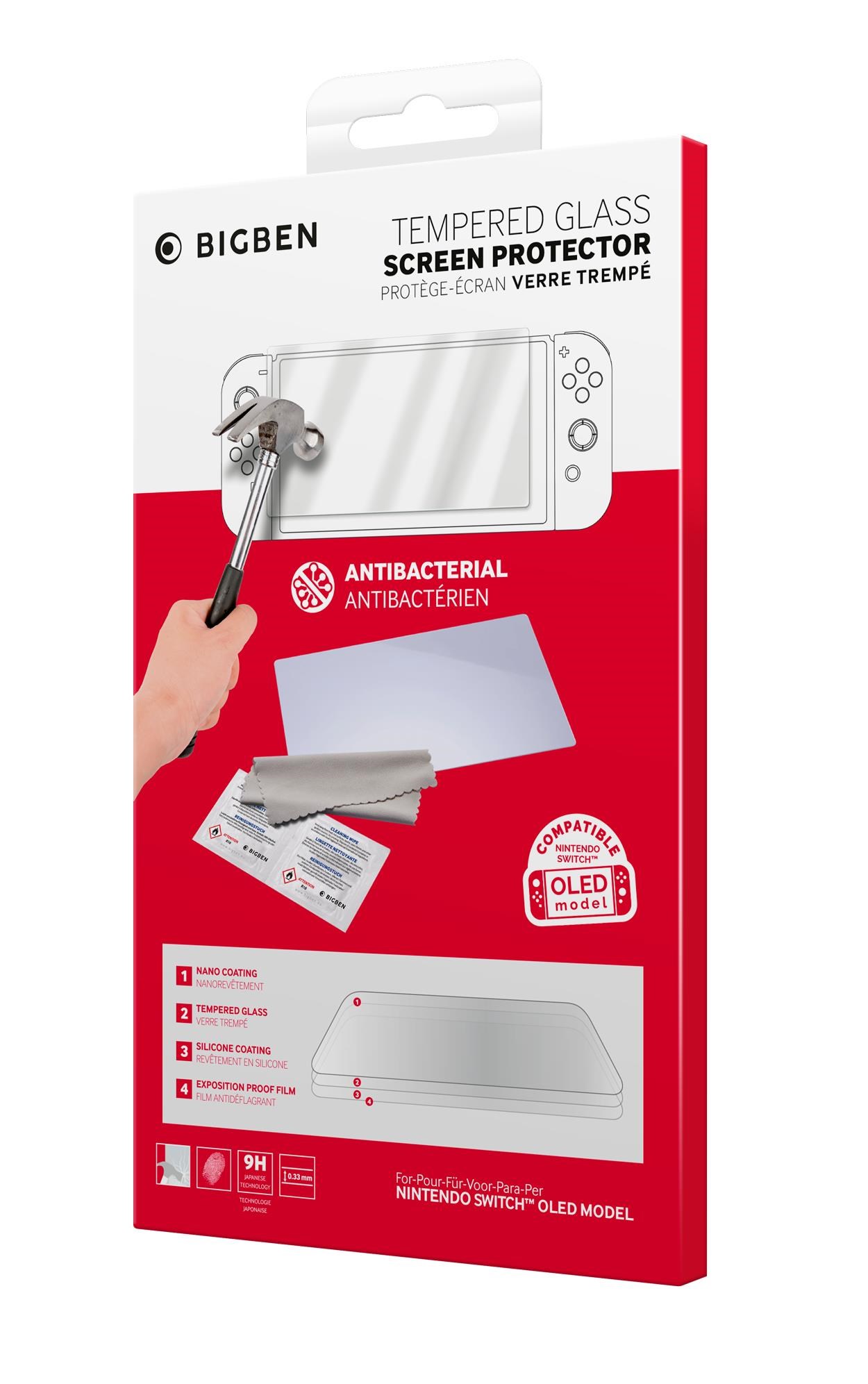 Bigben Interactive Tempered Glass Screen Protector - Nintendo Switch Oled - Gaming Zubehoer