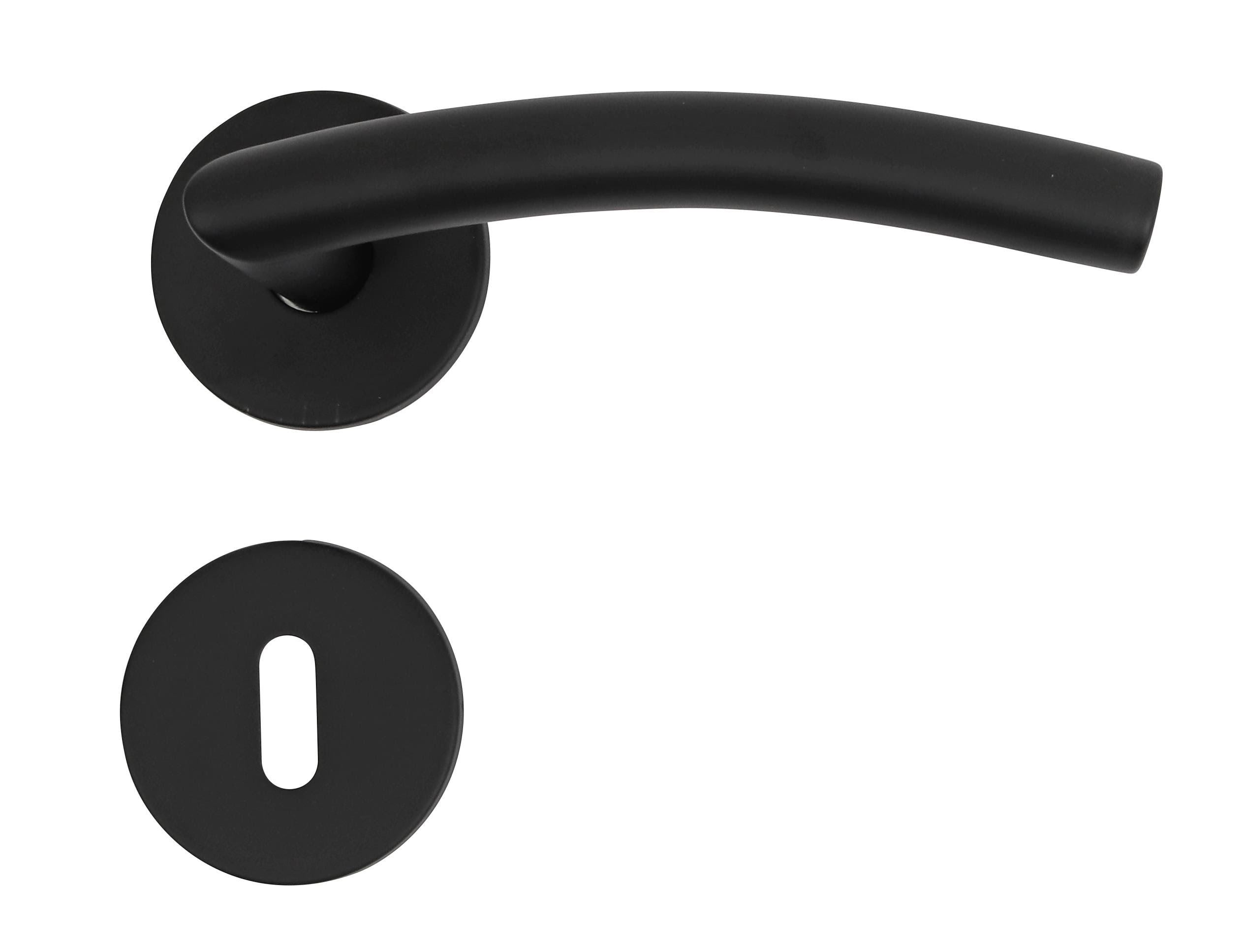 Home>it Door Handle With B-handle 16 mm Matte Black - Halterungen Scharniere 13268