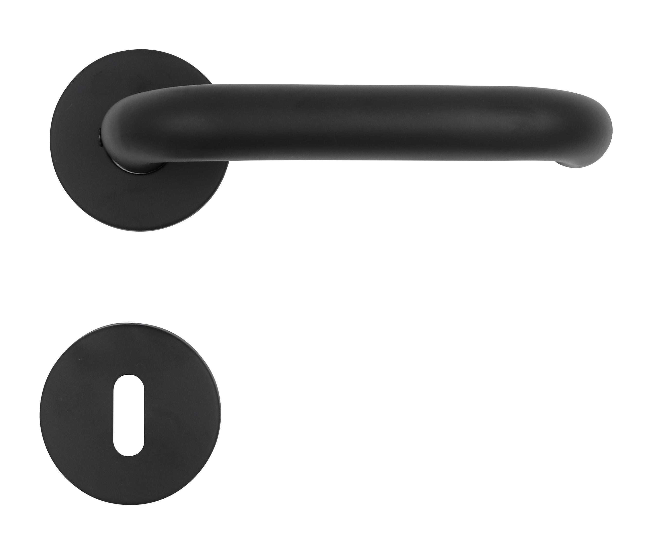 Home>it Door Handle With U-handle 19 mm Matt Black - Halterungen Scharniere 13332