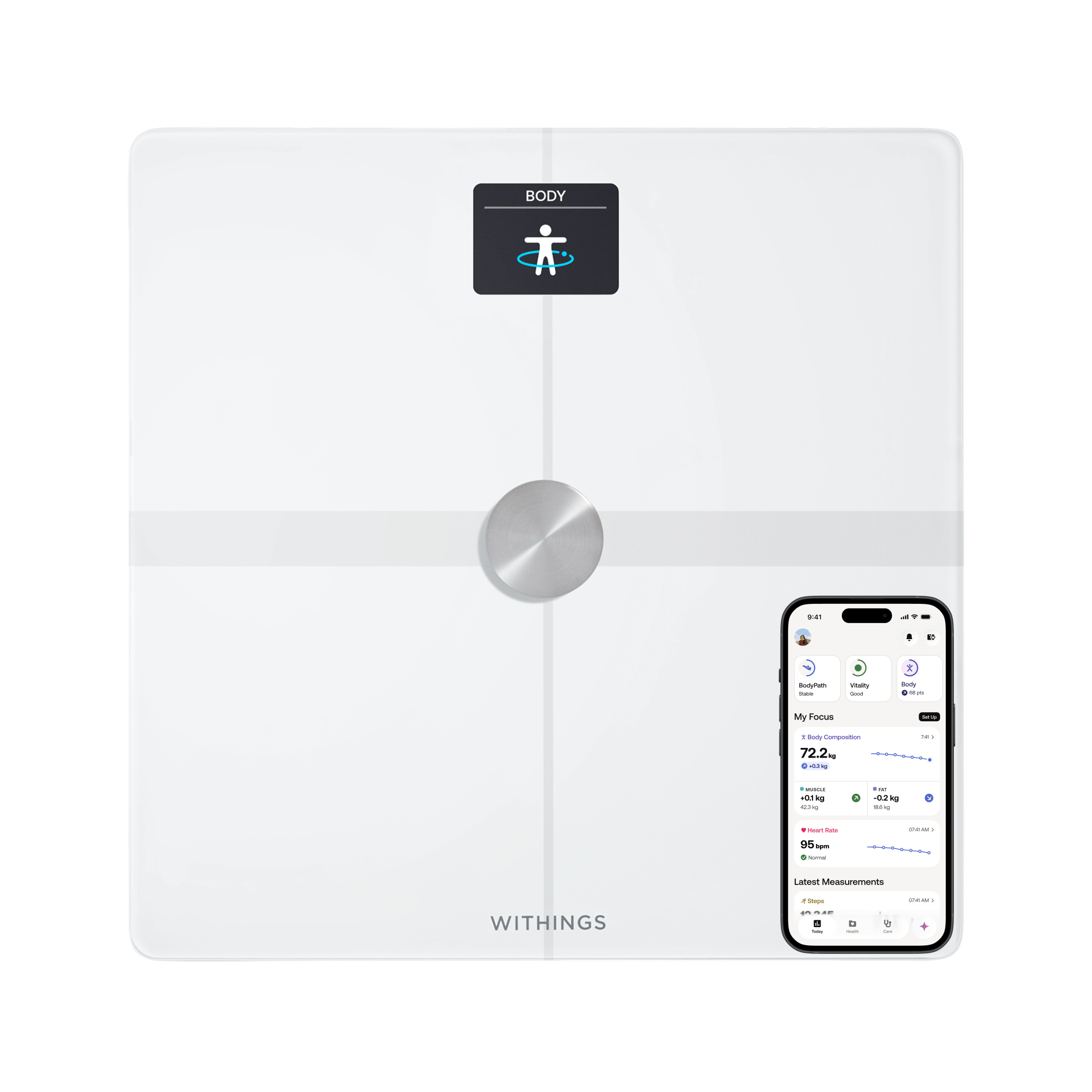 Withings Analysewaage Body Smart - Weiß Weiß - Personenwaagen Wbs13-white-all-inter