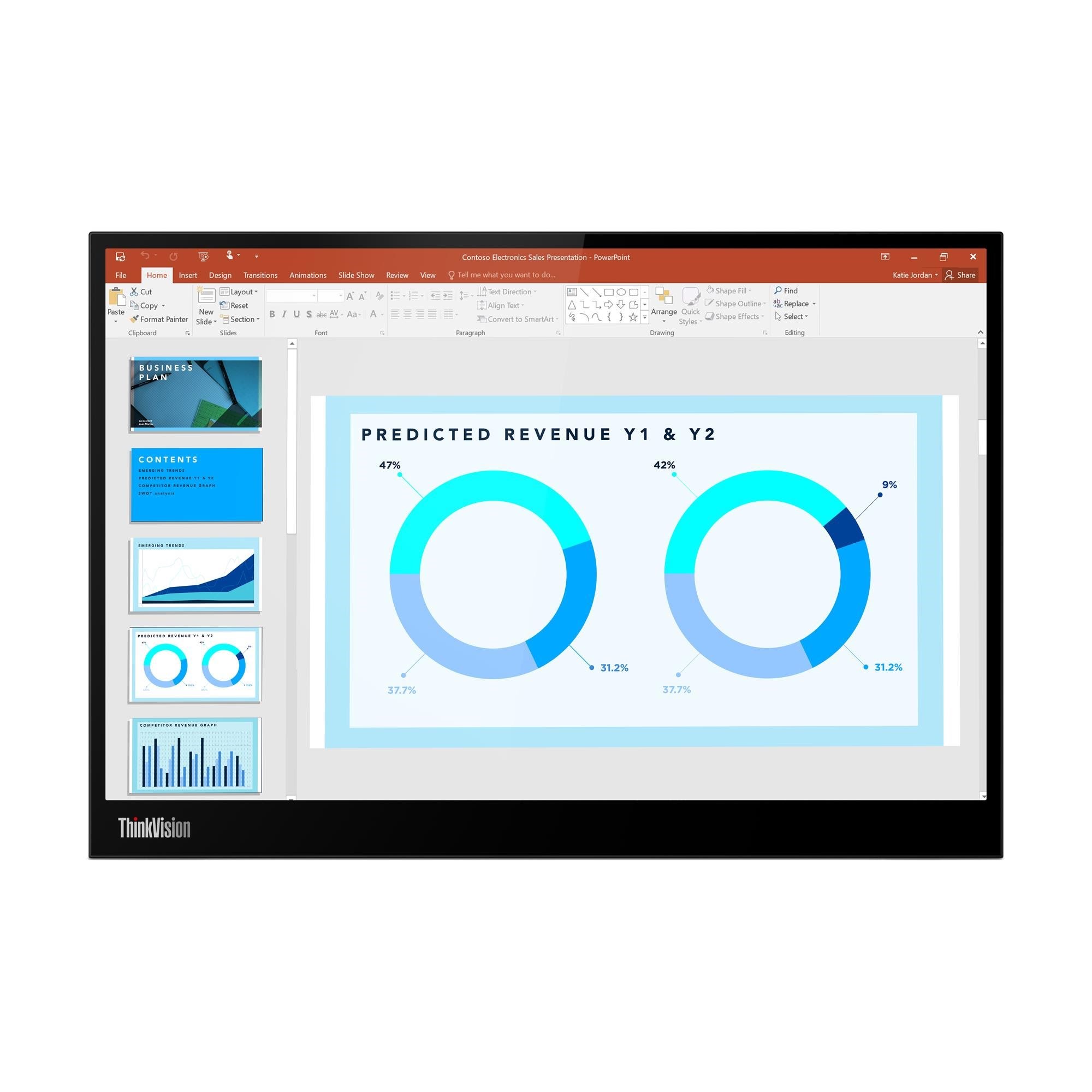 14" Lenovo Thinkvision M14d - 2240x1400 - 60hz - Ips - Bildschirm