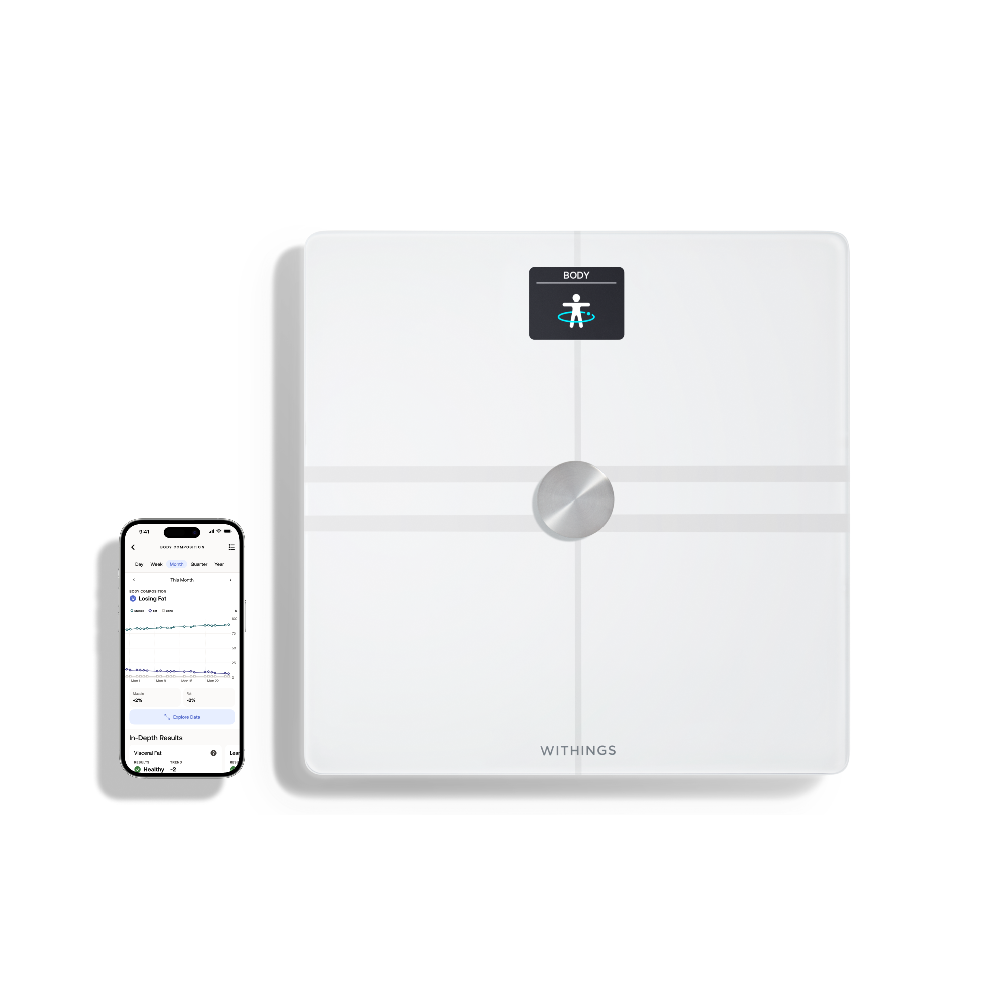 Withings Analysewaage Body Comp - Weiß - Personenwaagen Wbs12-white-all-inter