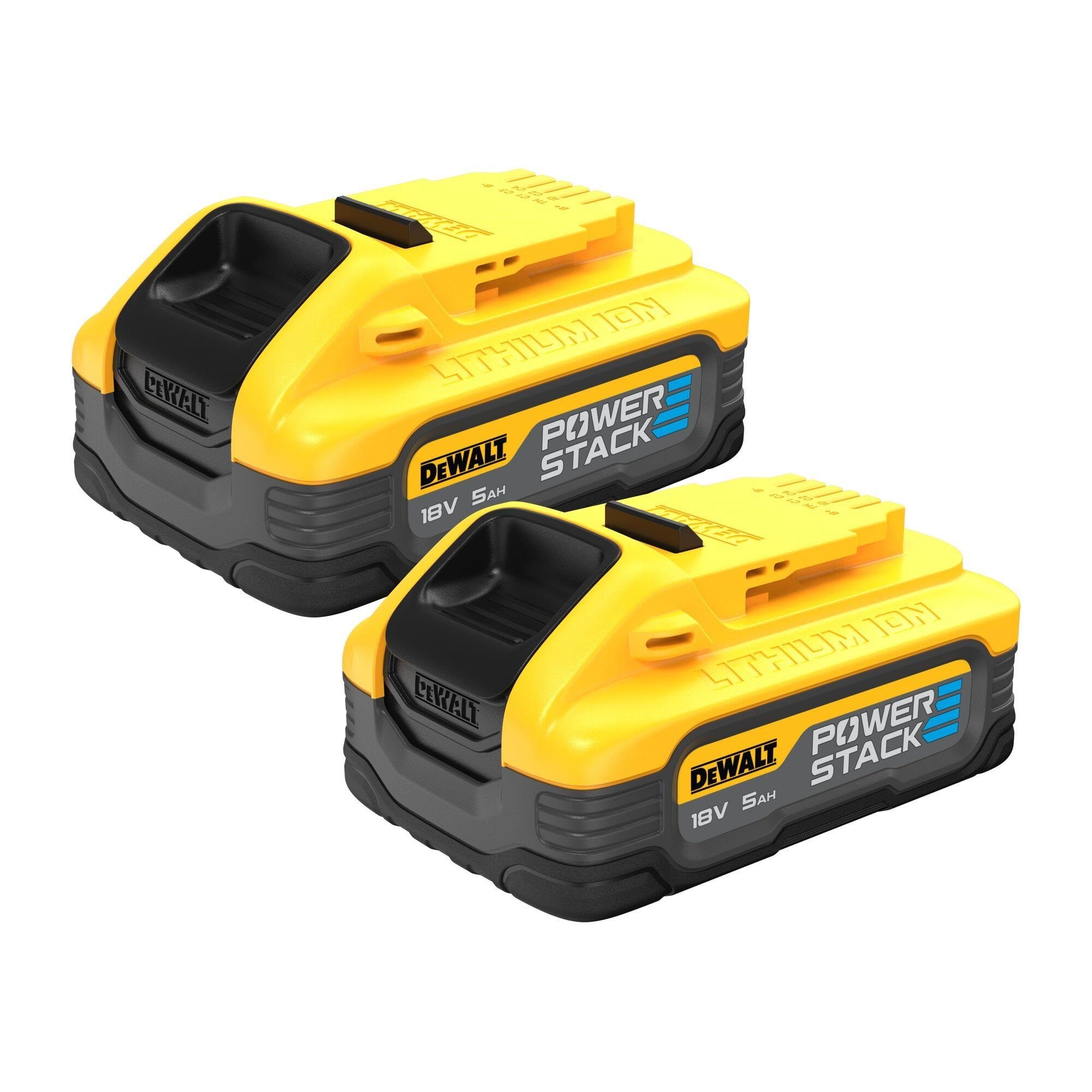 Dewalt Dcbp518h2-xj 18v XR Powerstack 5ah Battery, Twin Pack - Akkus Ladegeraete