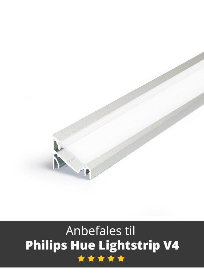 Light Solutions Aluminiumsprofil - Model C Til Philips Hue og Wiz - Alu - Smart Home 5714255008104