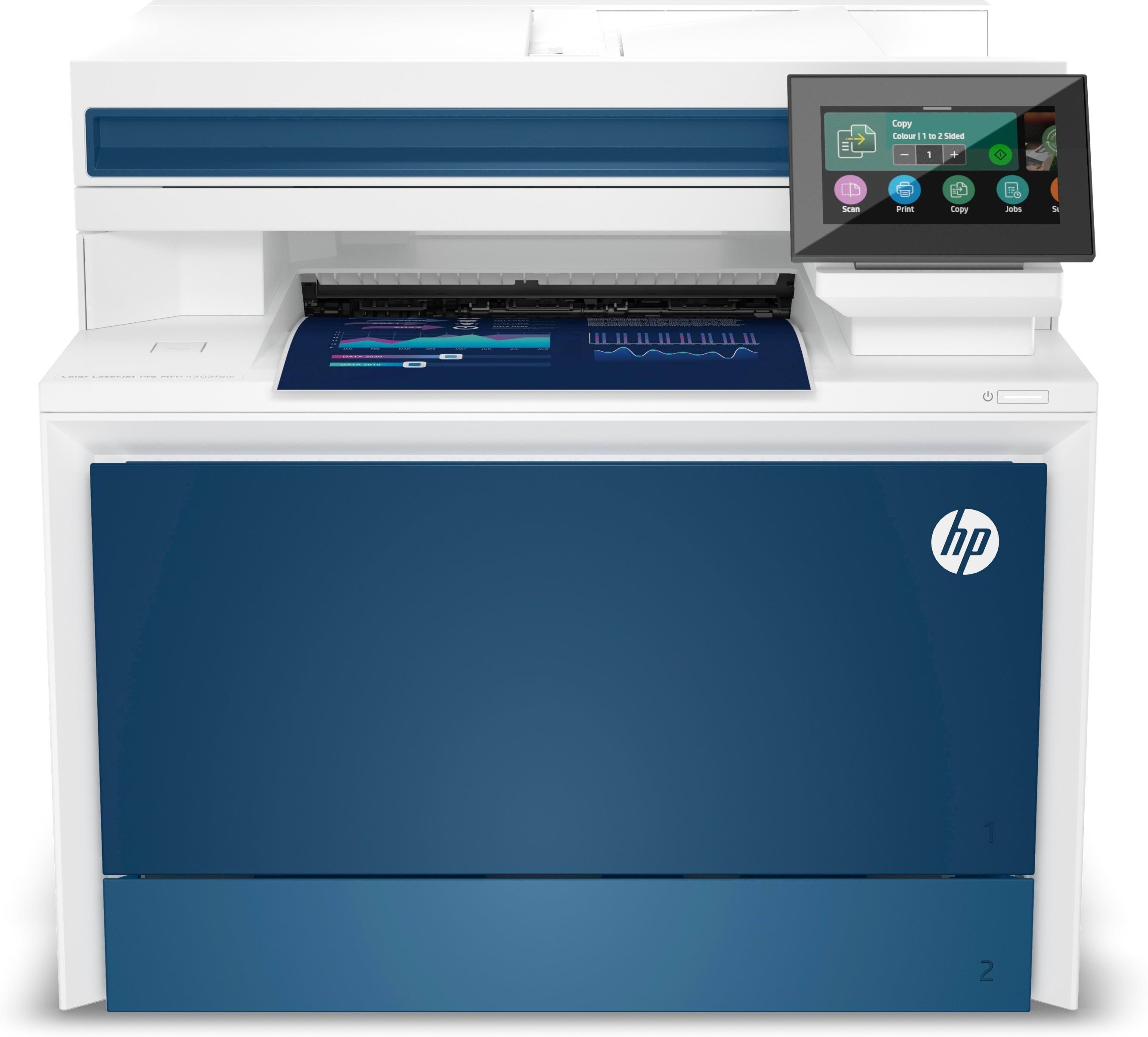 HP Color Laserjet Pro Mfp 4302fdw - Color Laser - 33 Ppm - 600 x 600 Dpi Multifunktion - Farbe - Laser - Drucker- Drucker