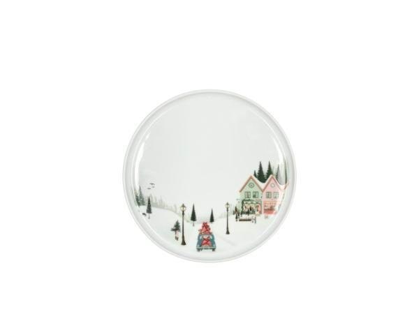 Pillivuyt Plate Flat Straight Edge Winter 20 cm White Ovenproof Porcelain - Tischgedeck