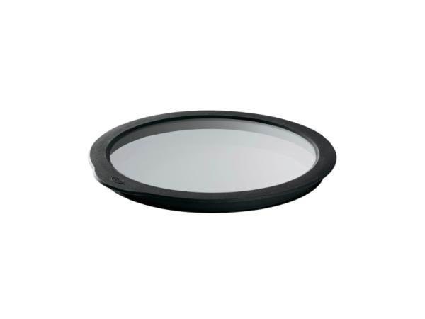Rösle Glass Lid 20 cm Clear/black Glass/silicone - Kuechenzubehoer