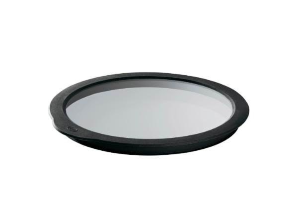 Rösle Glass Lid 24 cm Clear/black Glass/silicone - Kuechenzubehoer 22557
