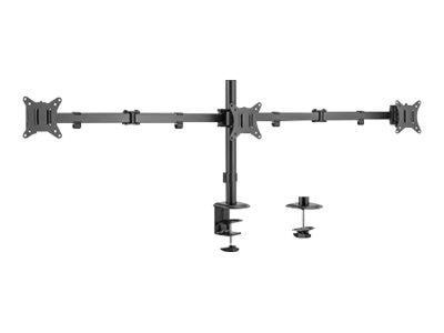 Gembird Monitor Arm Pole - Adjustable Desk Arm 3-display 17"-27" - Monitorhalterung