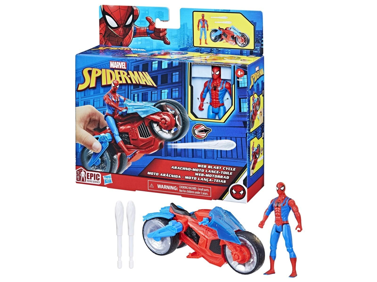 Marvel Spider-man Epic Hero Series - Web Blast Cycle 10 cm - Figuren