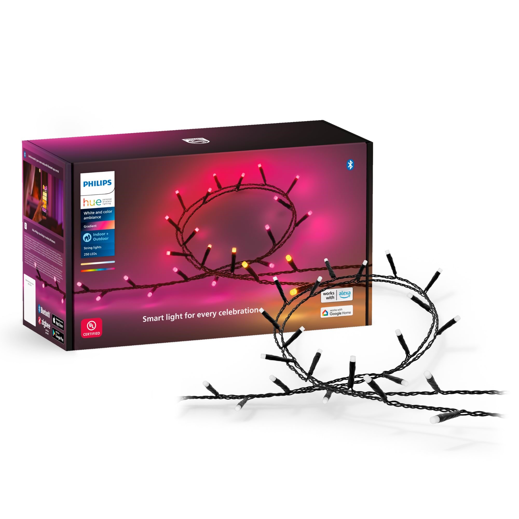 Philips Hue Festavia Outdoor String Lights (250 Leds) — White & Color Ambiance - Smart Home
