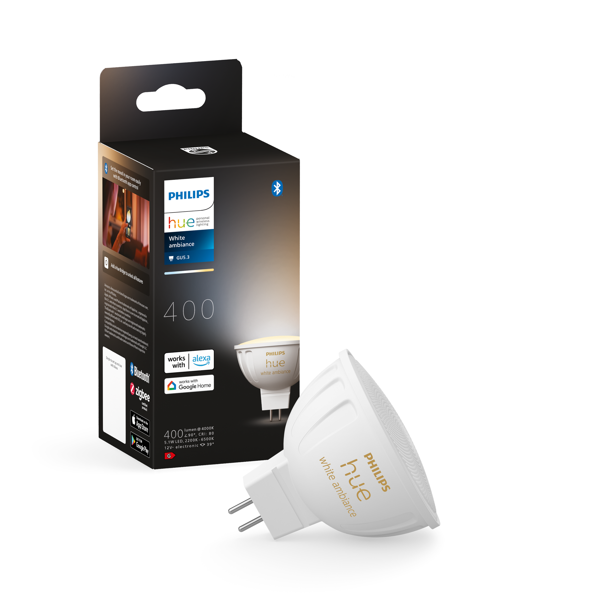 Philips Hue White Ambiance 5.1W 12v Mr16 1-pack - Smart Home
