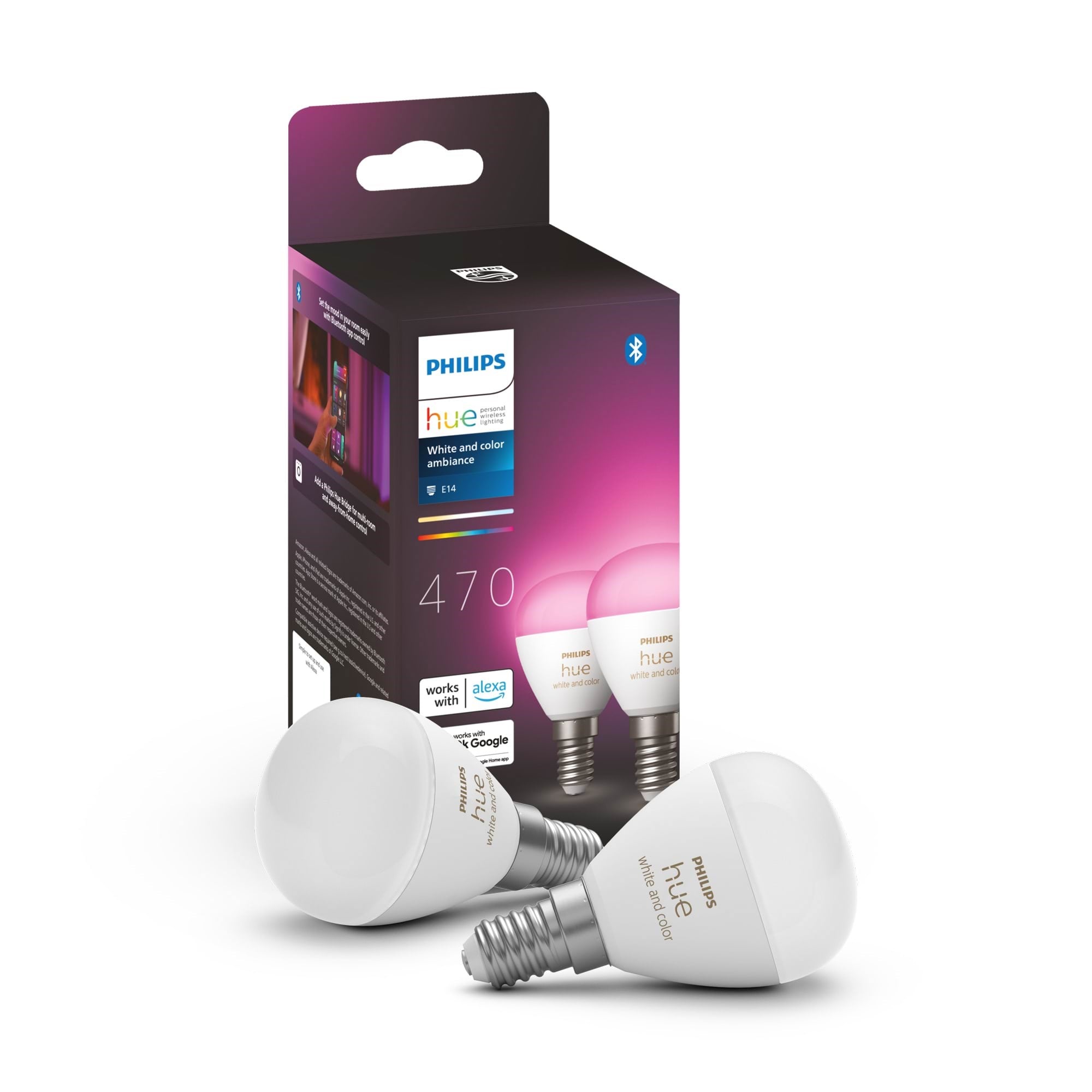 Philips Hue White And Color Ambiance E14 Smart Luster Bulb (2-pack) - Smart Home 929003573602