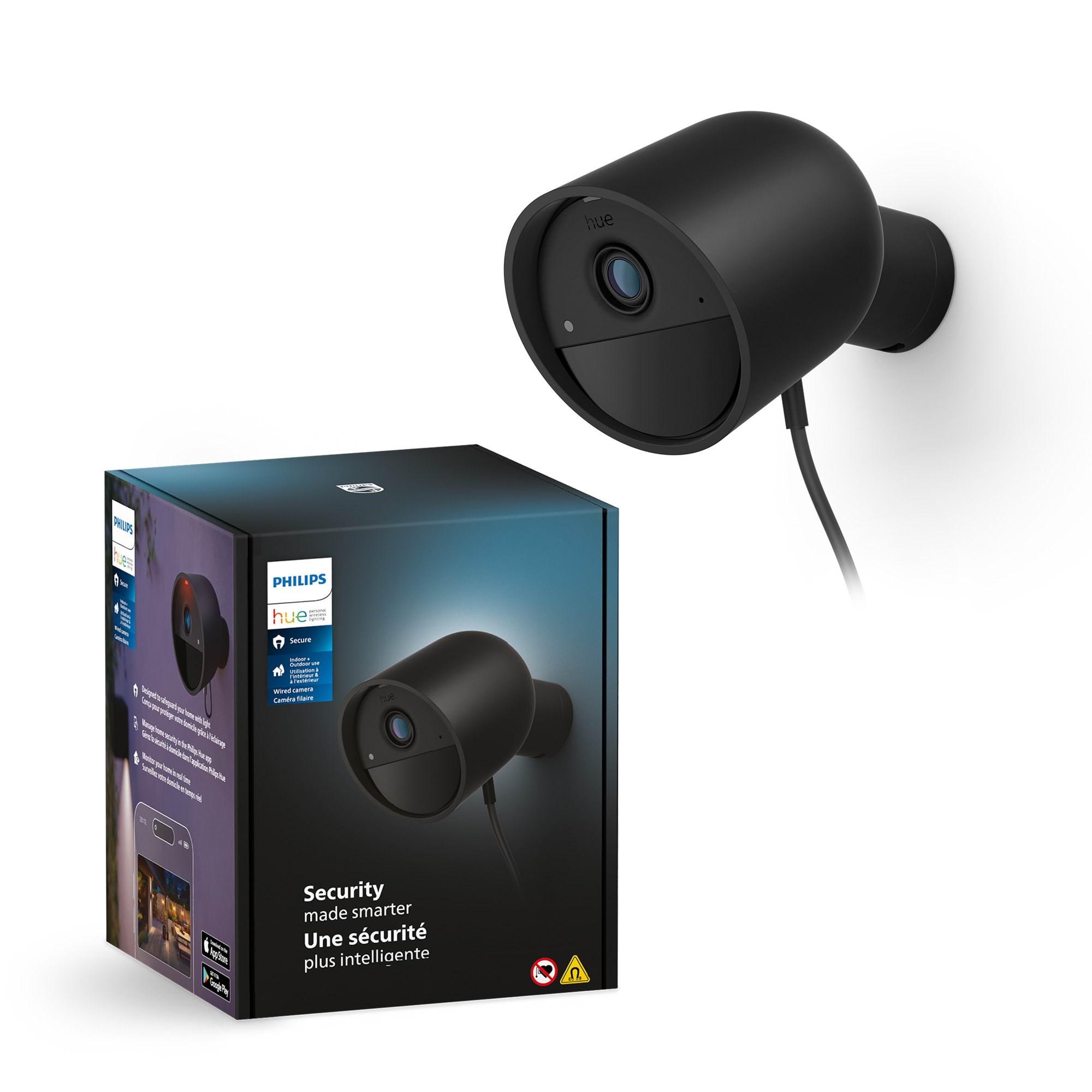 Philips Hue Secure Camera Wired | Black 1 Pack - Smart Home 929003562502