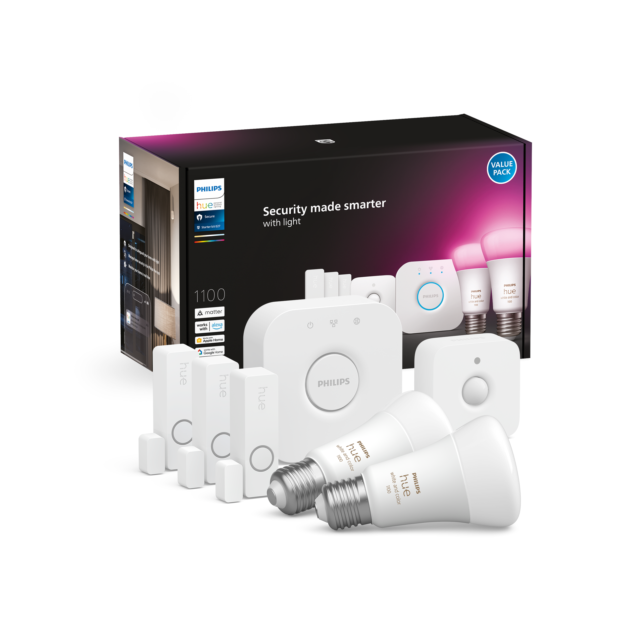 Philips Hue Secure Sensor Wca E27 Set White - Smart Home