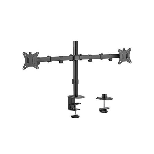 Gembird Monitor Arm Pole - Adjustable Desk Arm 2-displays 17"-32" - Monitorhalterung Ma-d2-01