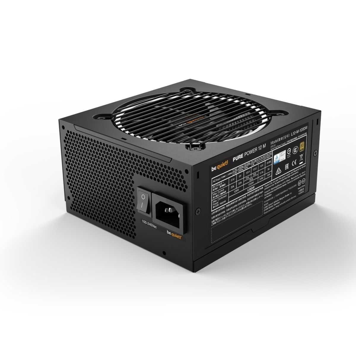be Quiet! Pure Power 12 M 1200w Netzteile - 1200 Watt - 120 mm - Atx 3.1 - 80 Plus Gold Zertifiziert