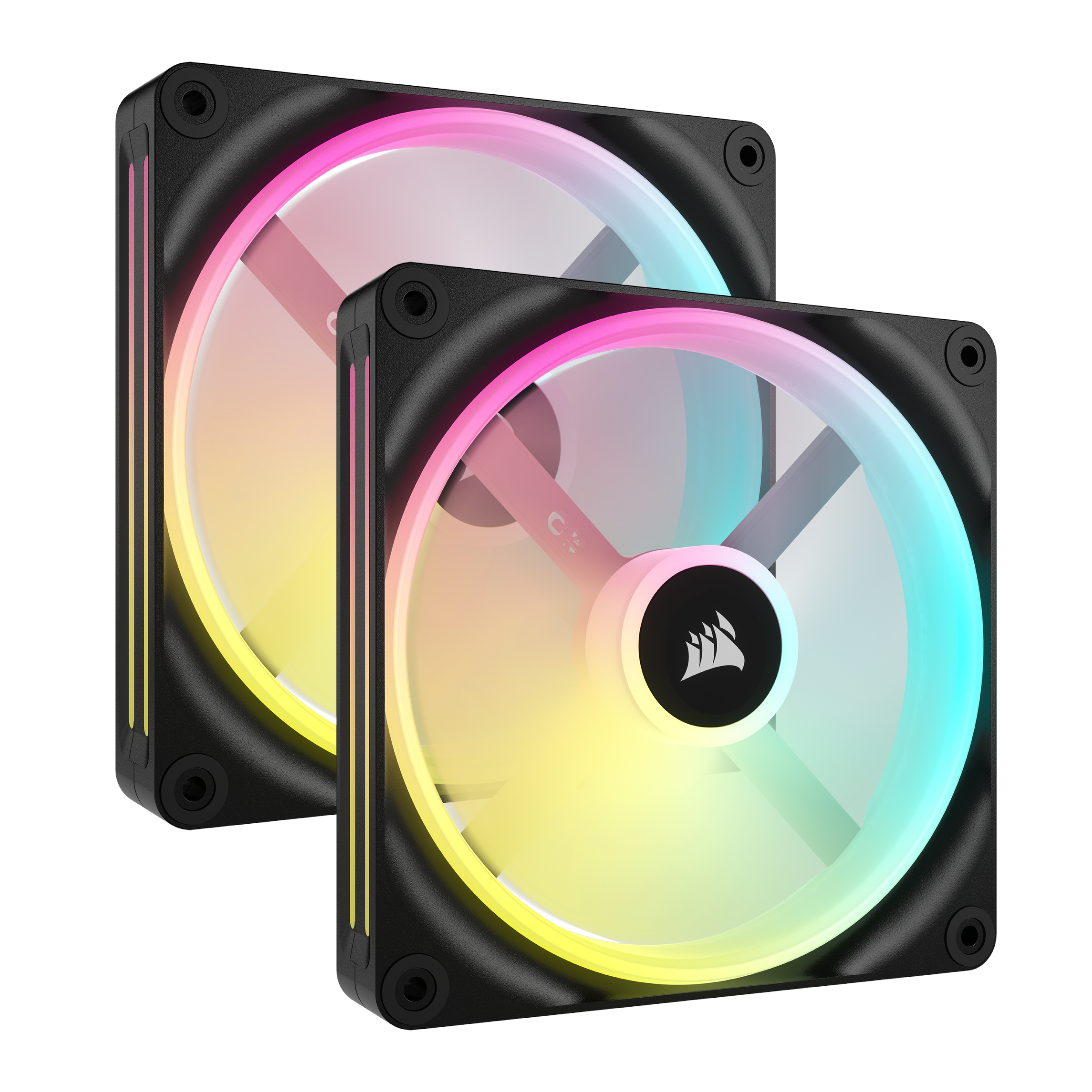 Corsair Icue Link Qx140 Rgb Starter Kit - Black - Gehäuselüfter - 140mm - Schwarz Mit Rgb Led - 37 Dba - Gehaeuseluefter